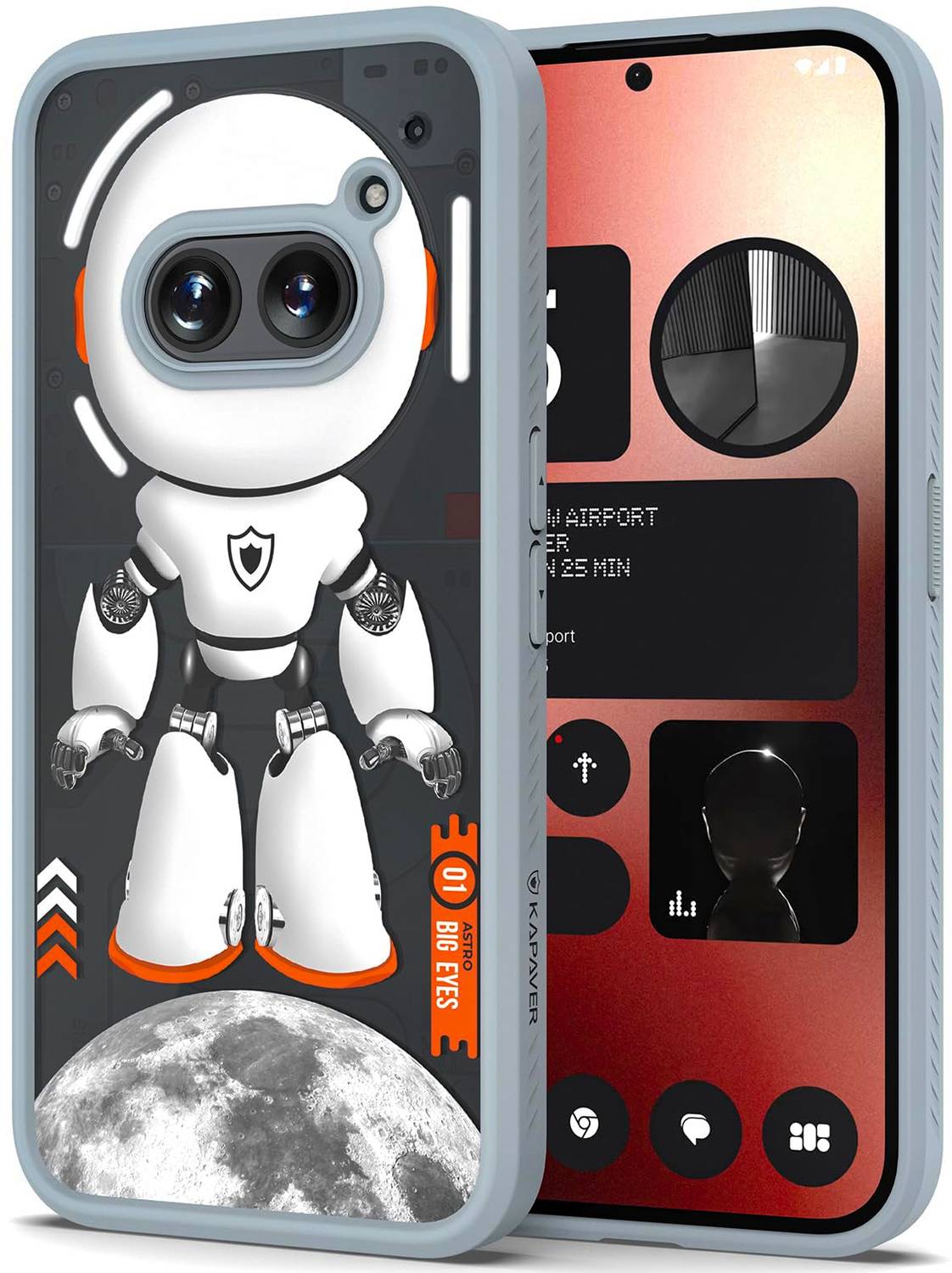 Kapaver Back Cover for Nothing Phone 2a 5G Gray - Image 1