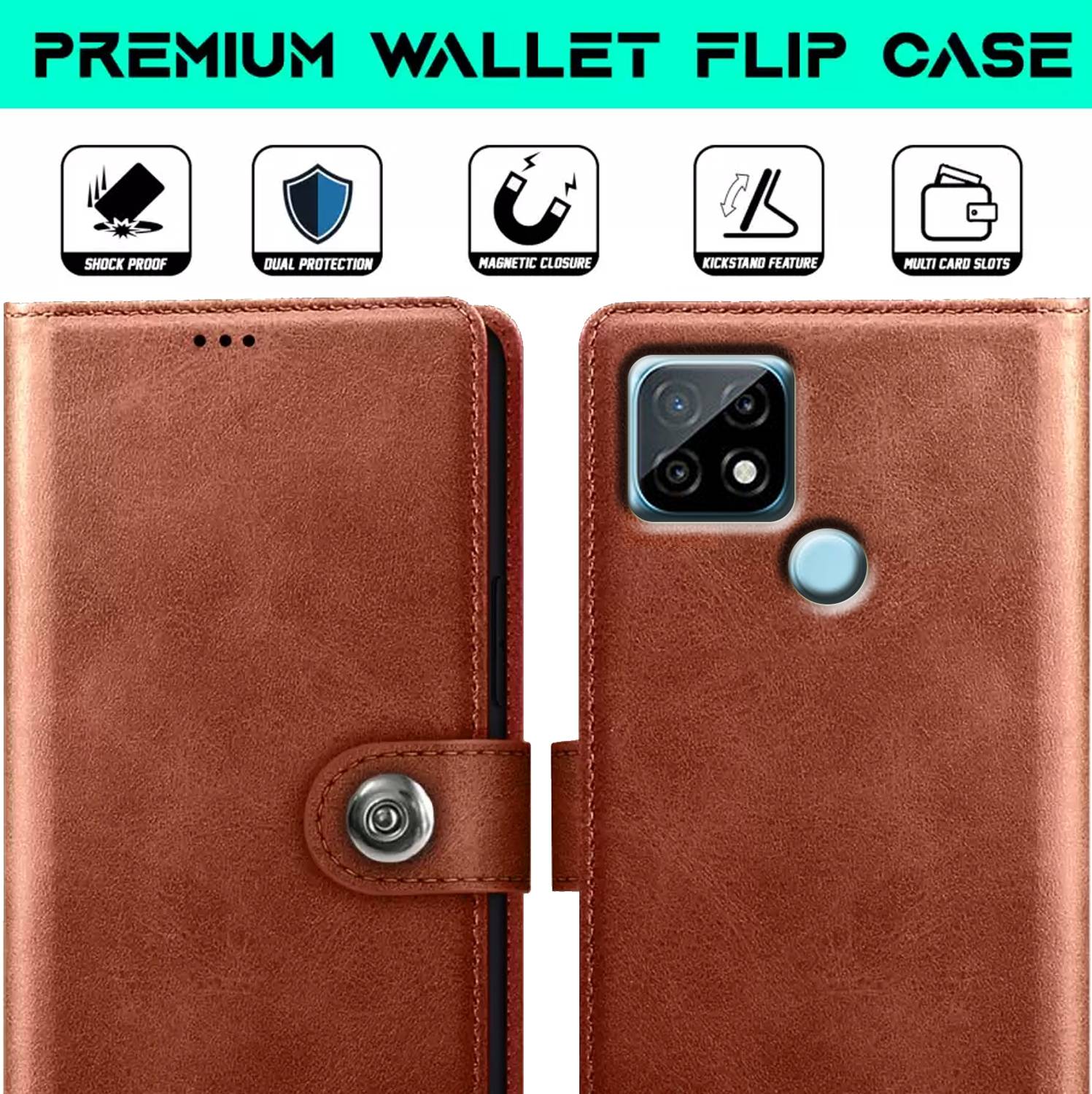 Rofix Star Back Cover for Realme C25Y Brown - Image 2