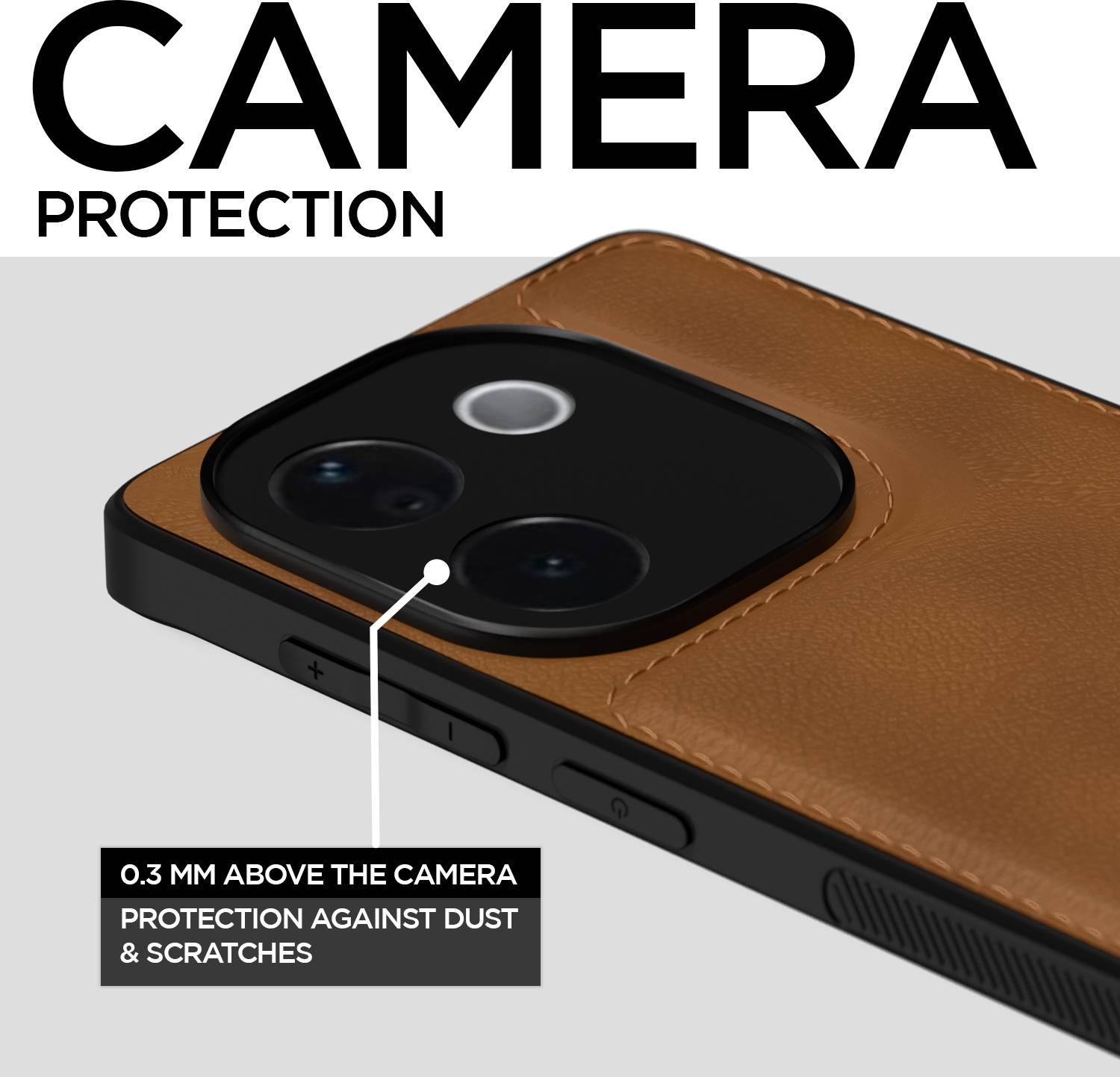 Pikkme Back Cover for vivo T3 Pro 5G Brown - Image 3