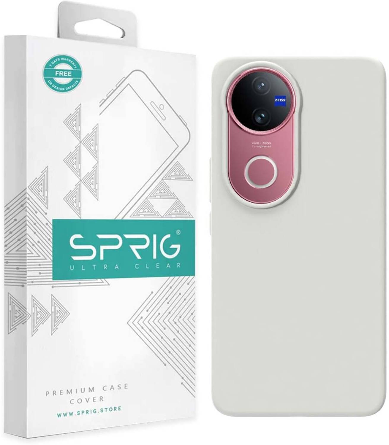 Sprig Back Cover for vivo V50 5G, Gray