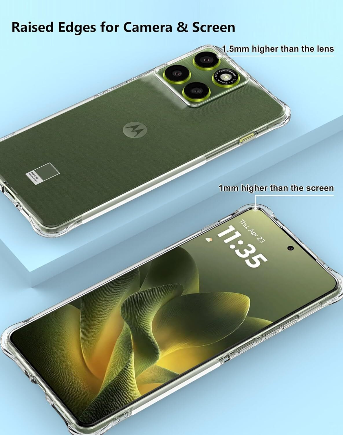 Image of FABEKEE Back Cover for Motorola Moto Edge 70 Fusion 5G Back Case Cover Shockproof Transparent Back Cover