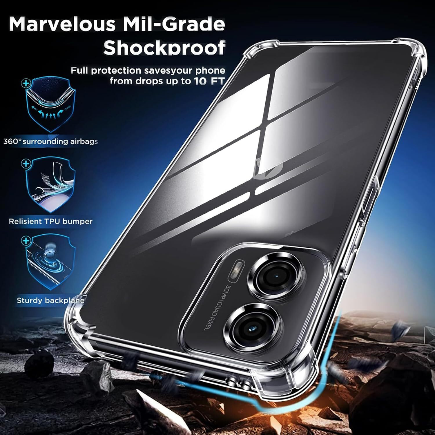 Image of CLOVYR Back Cover for Motorola Moto G24 / G24 Power.Motorola G24