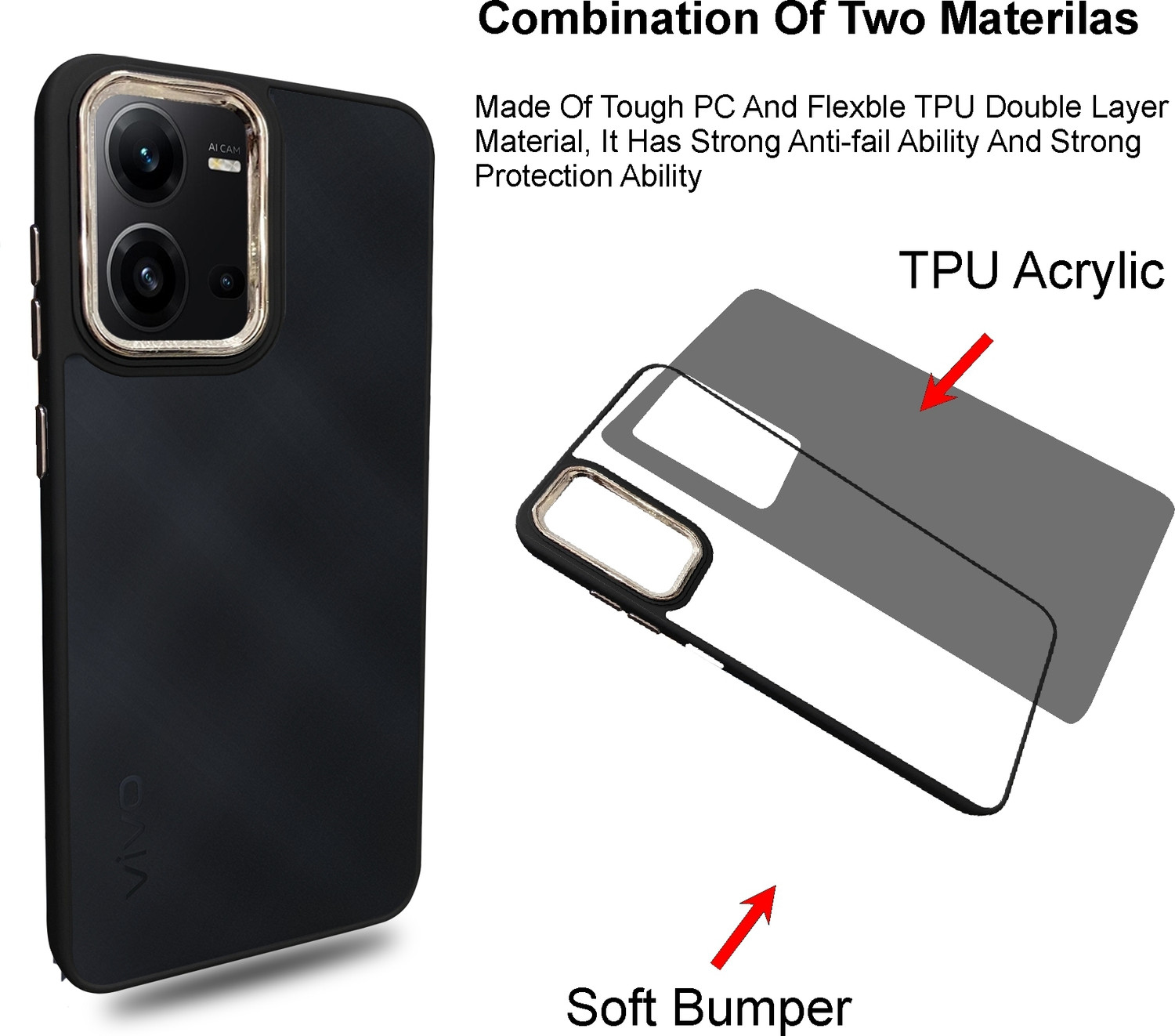 Image of Artistque Back Cover for Vivo V25
