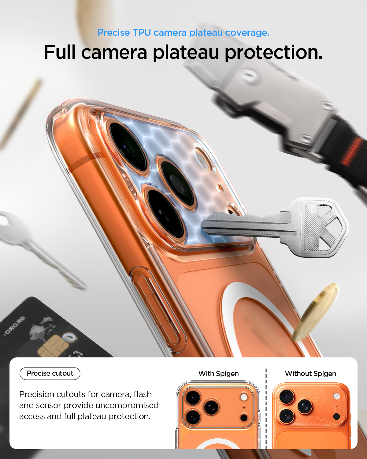 Image of Spigen Back Cover for Apple iPhone 17 Pro Max 5G, Apple iPhone 18 Pro Max 5G (Transparent, Magsafe, Polycarbonate, Thermoplastic Polyurethane, Pack of: 1)
