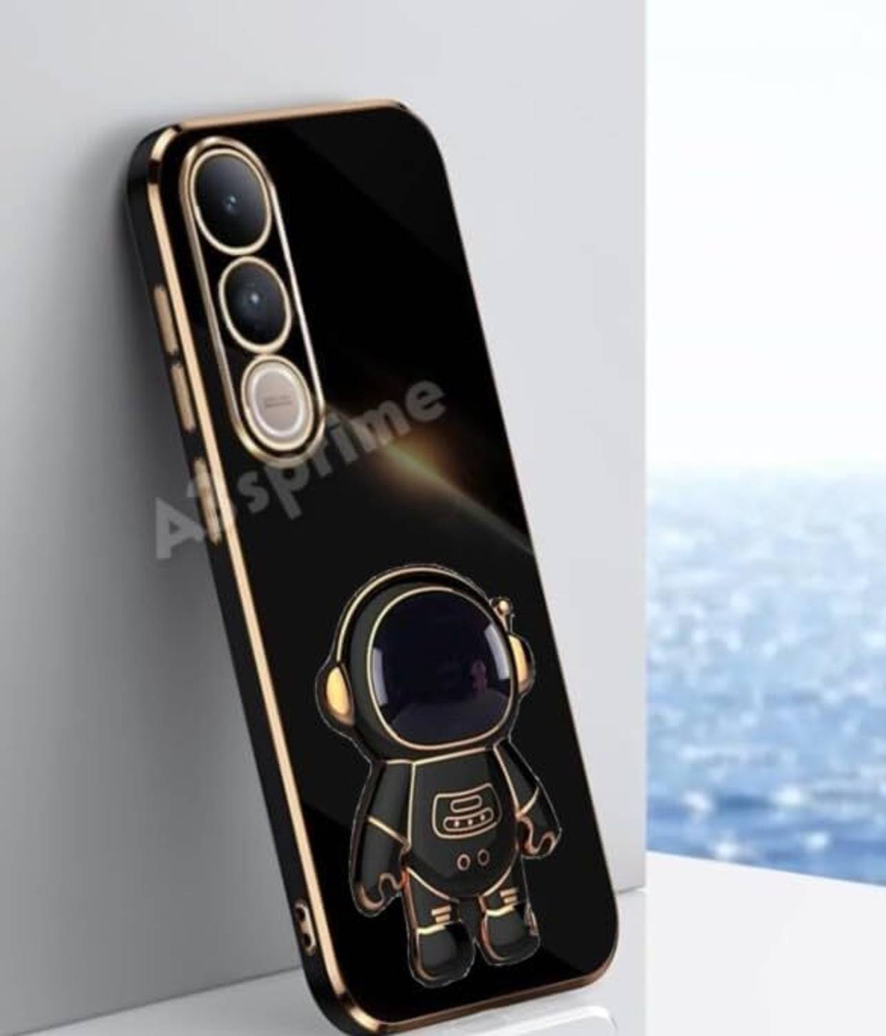 A3sprime Back Cover for vivo V70 FE 5G with Cute 3D Cartoon Shaped Folding Mobile Stand Holder