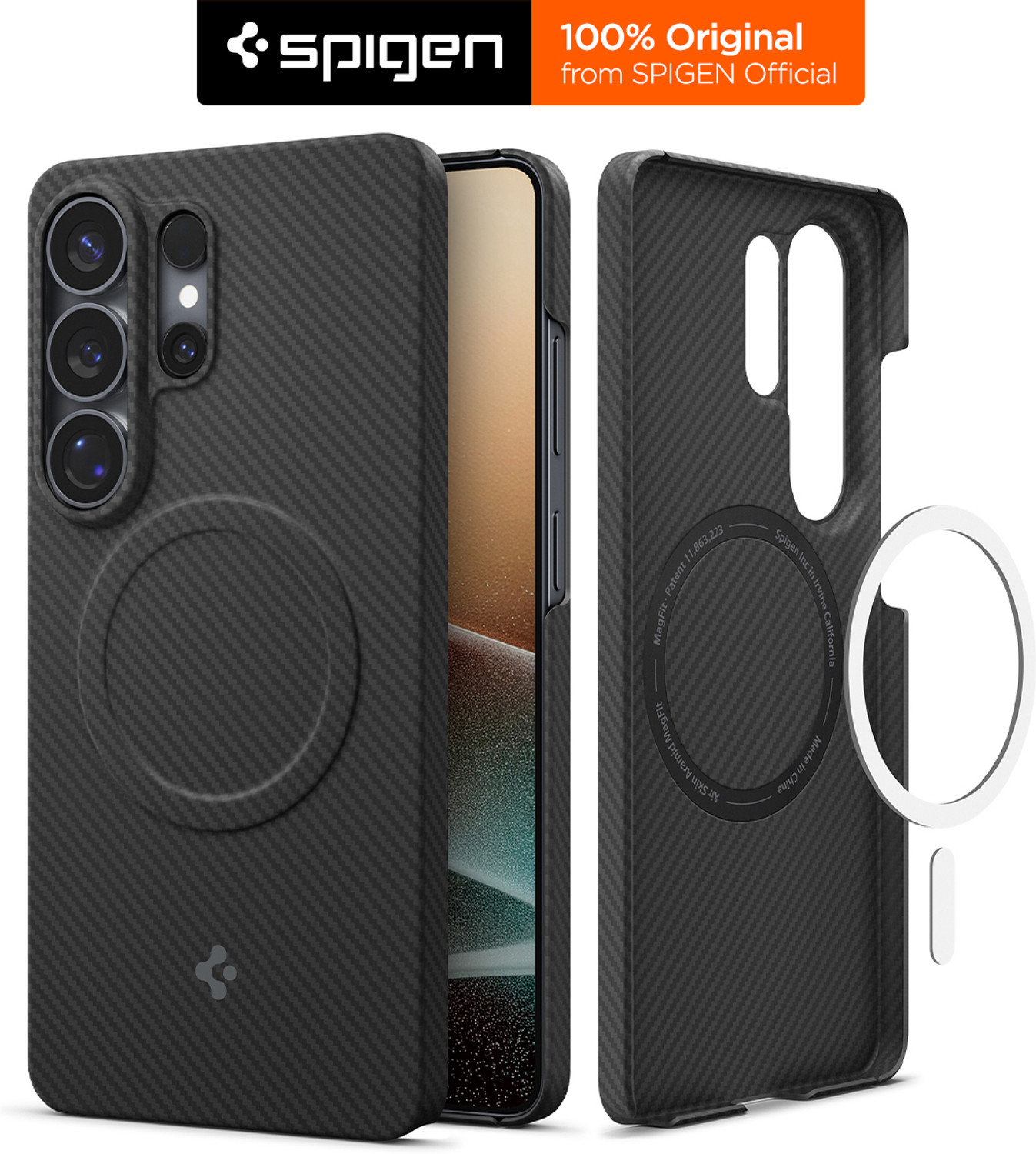 Image of Spigen Air Skin Aramid MagFit Back Cover for Samsung Galaxy S26 Ultra 5G