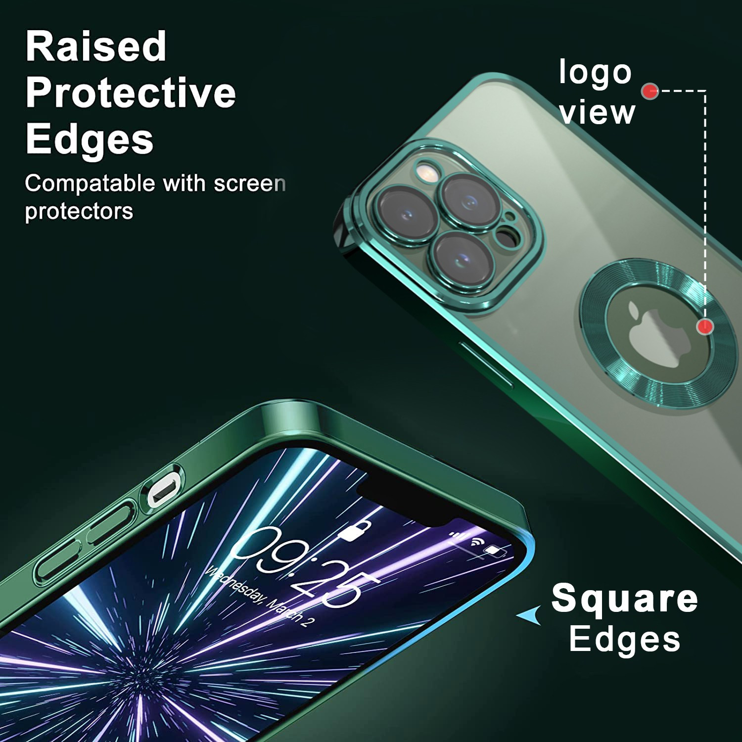 Image of Systek Back Cover for Apple iPhone 11 Pro, Electroplating, Logo View, Flexible