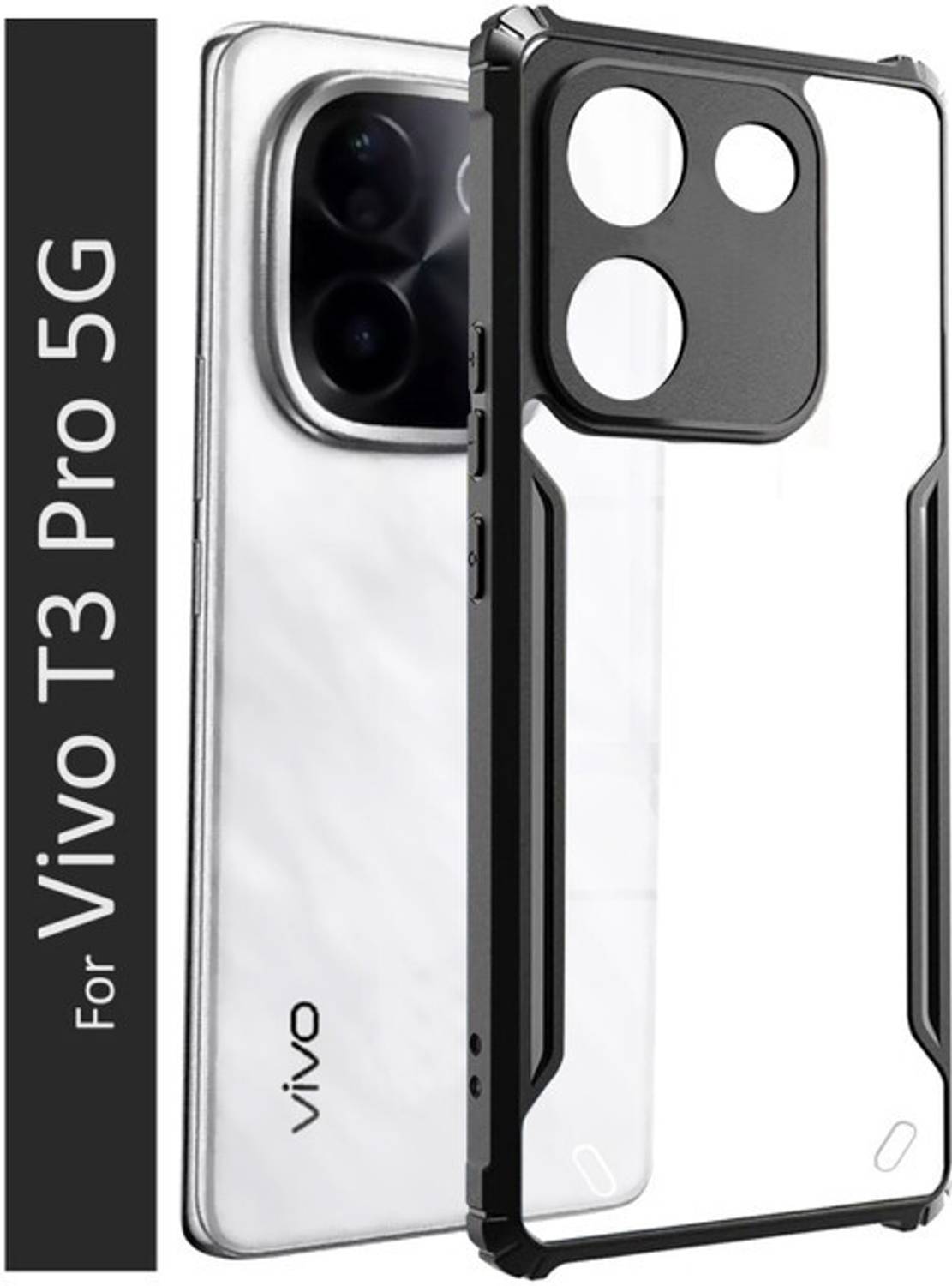 MoreFit Back Cover for vivo T3 Pro 5G Black - Image 1