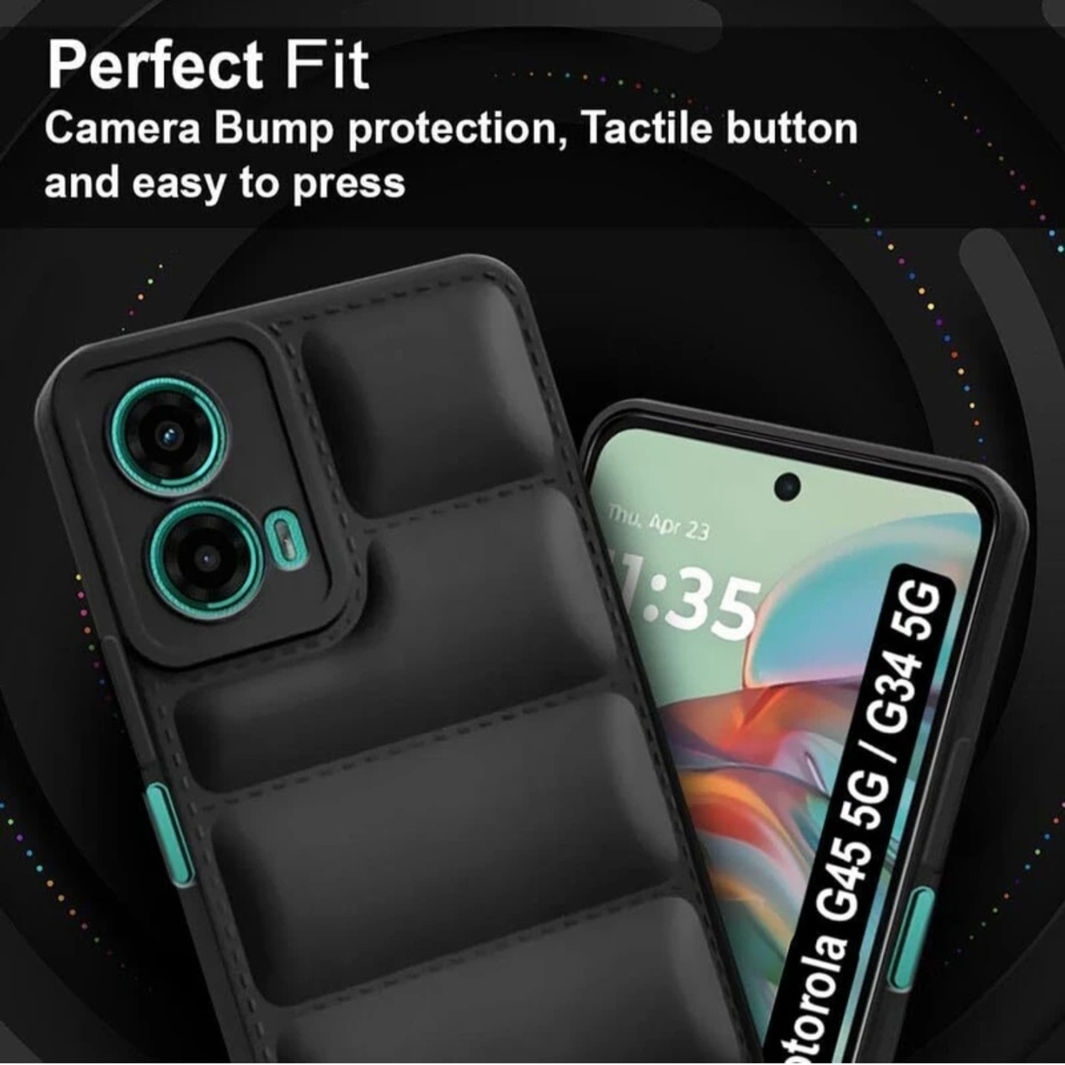 Image of rahul Back Cover for MOTOROLA g45 5G, Camera Bump & 360 Flexible Puff Armor Protection |