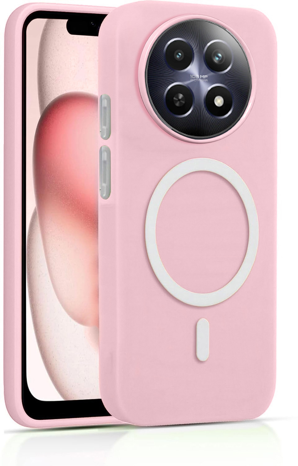 Image of GLOBAL NOMAD Back Cover for realme 12x 5G (Pink, Shock Proof, Polycarbonate, Pack of: 1)