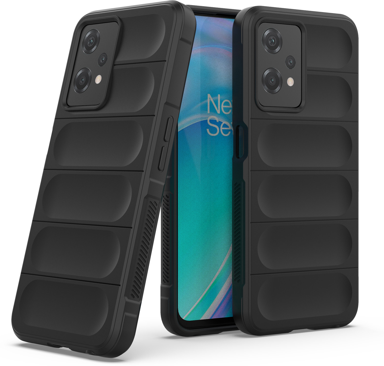 Image of GLOBAL NOMAD Back Cover for Realme 9 Pro 5G (Black, Grip Case, Silicon, Pack of: 1)