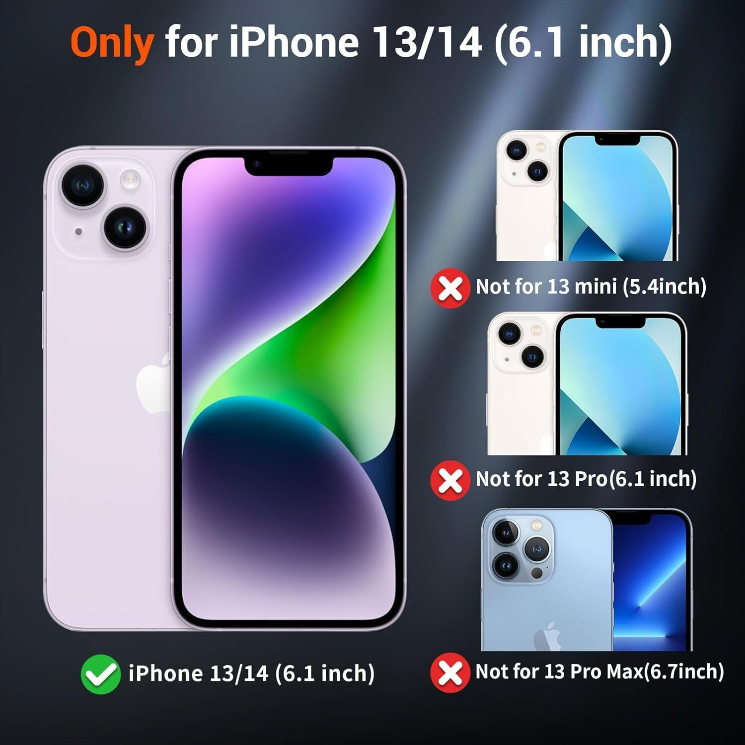 Image of AIBEX Back Cover for Apple iPhone 13 / Apple iPhone 14 | Slim Shockproof Back Cover with Camera Lens Protection