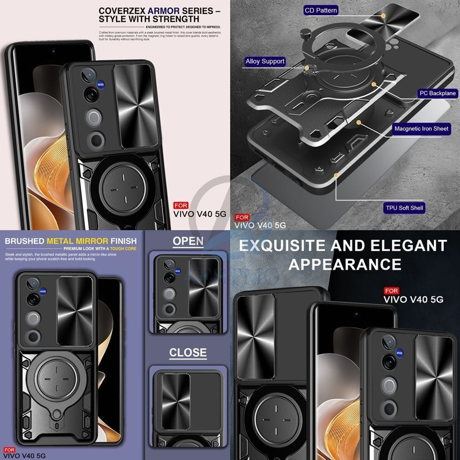 Image of AESTMO Back Cover for vivo V40 5G