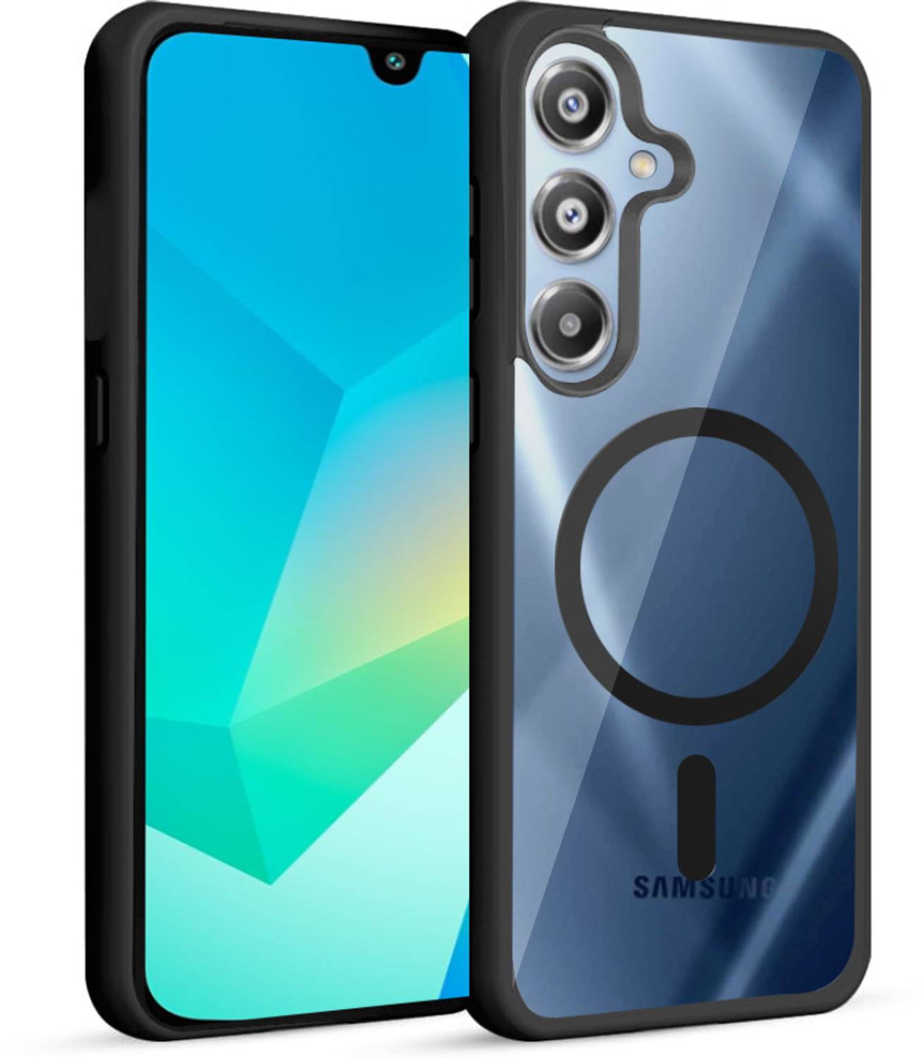 am collection Back Cover for Samsung Galaxy A54 5G Black MagSafe Mobile Back Cover| Wireless Charging Compatible