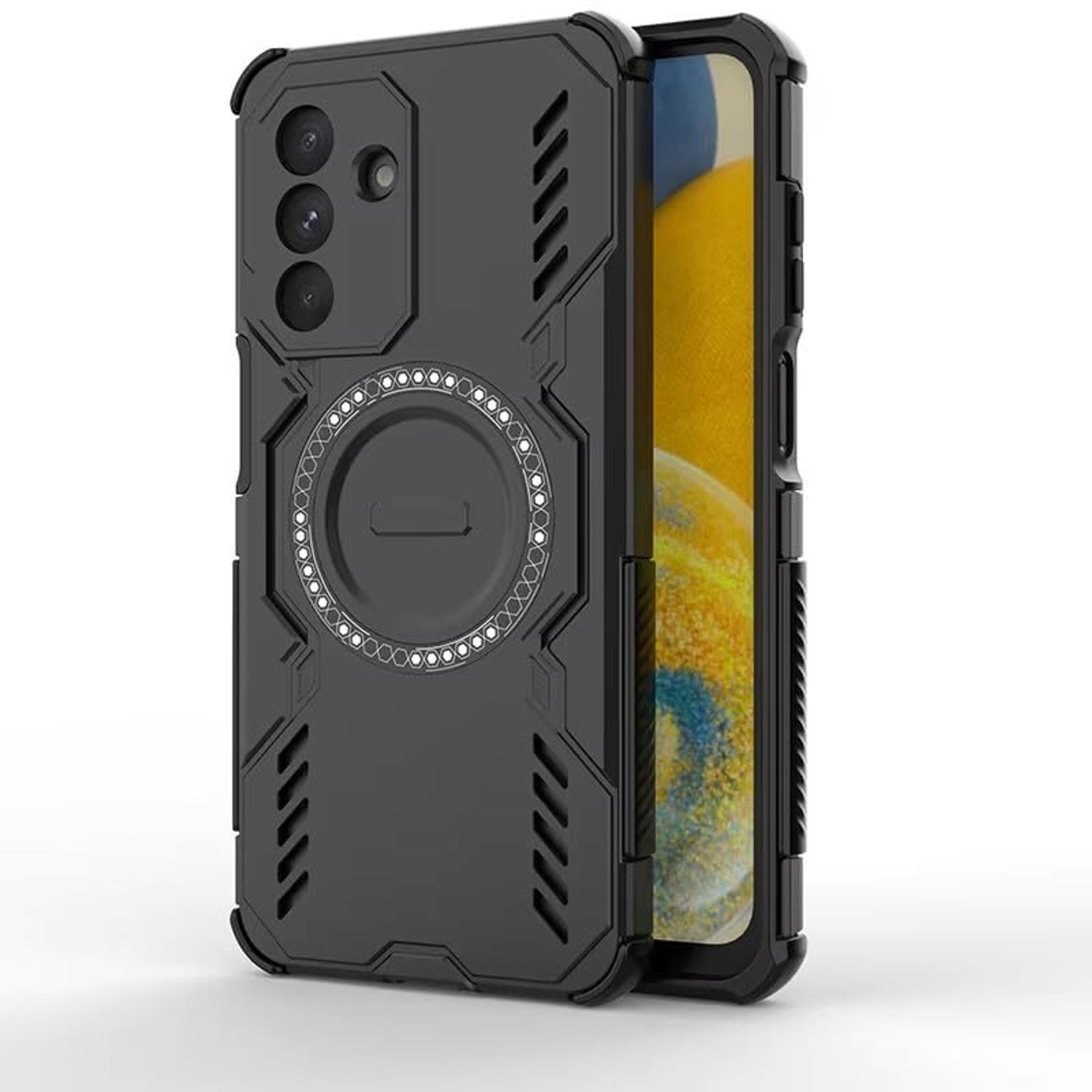 Image of Stunny Front & Back Case for Samsung Galaxy A17, Samsung Galaxy A17 Mobile Cover -ds019 (Black, 3D Case, Pack of: 1)