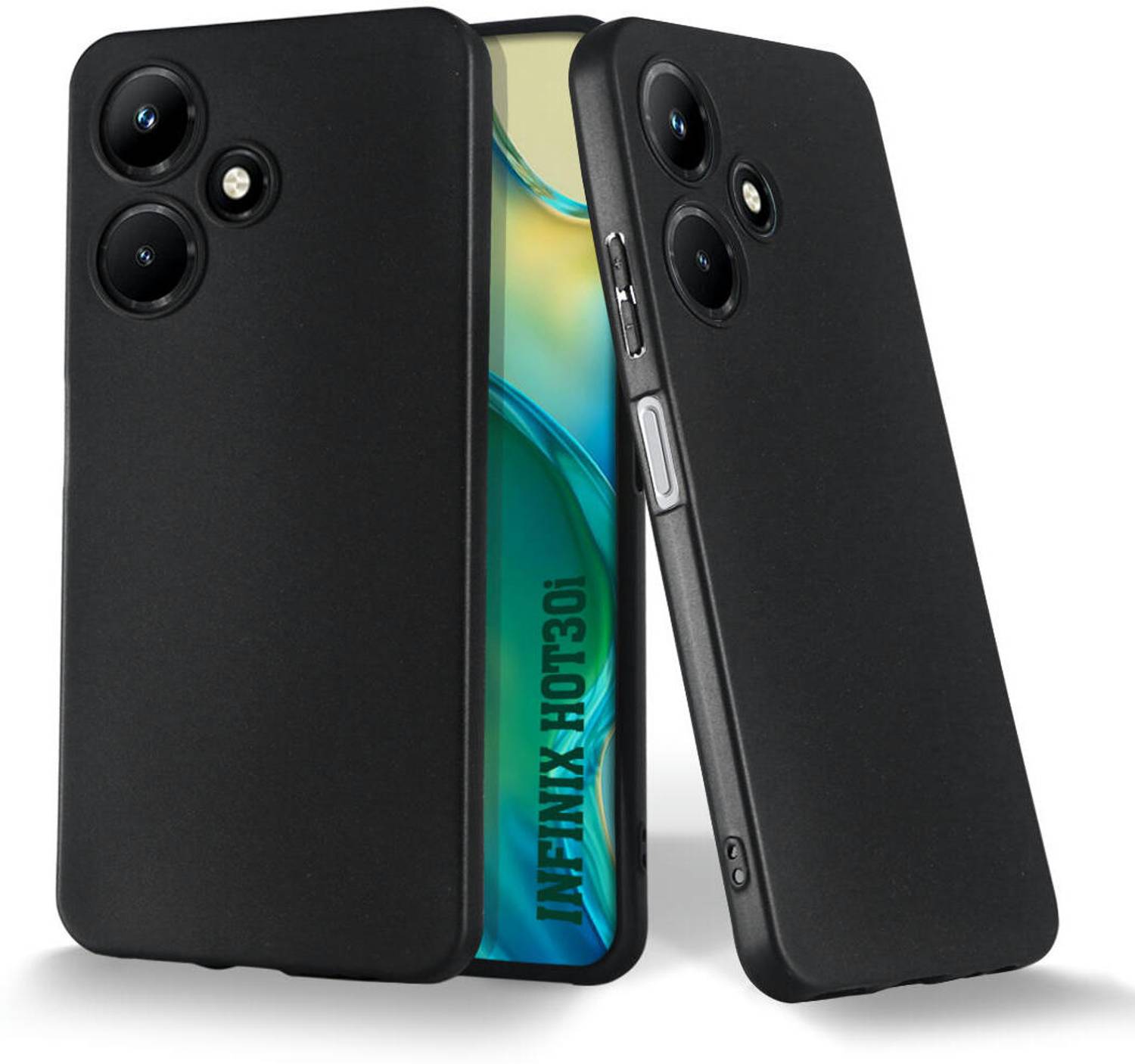 7printzone Back Cover for Infinix Hot 30i Black - Image 1