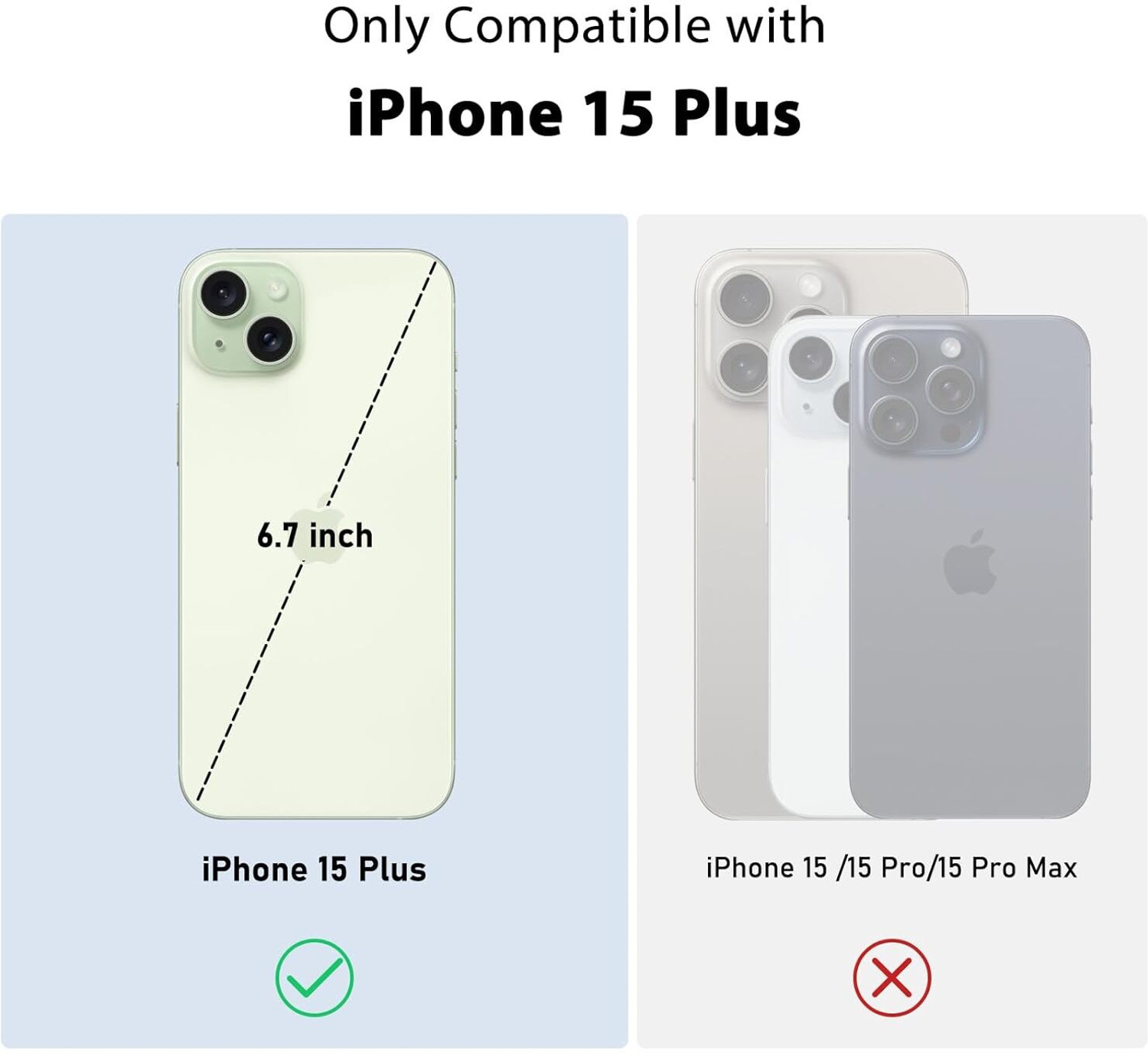 Image of Caseex Back Cover for Apple iPhone 15 Plus, Caseex Silicone Back Case for Apple iPhone 15 Plus (6.7 inch)