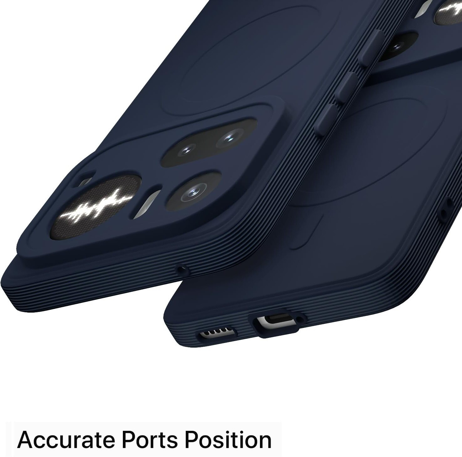 Image of SESS XUSIVE Back Cover for Nothing Phone 4A Pro 5G Soft Matte Silicone Slim Fit Bumper Cover - Blue