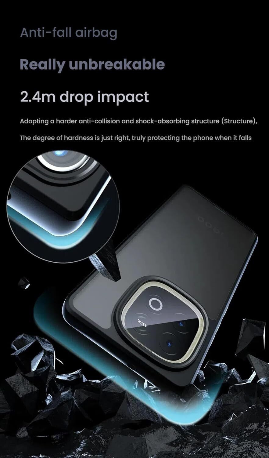 Image of Wellpoint Back Cover for iQOO Neo 10 5G (Black, Matte Finish, Thermoplastic Polyurethane, Pack of: 1)