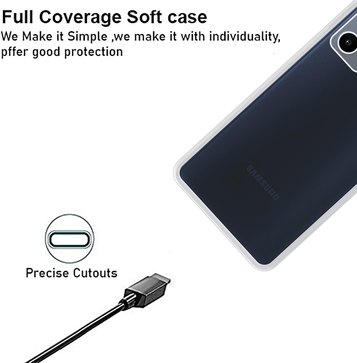 Image of NIMMIKA ENTERPRISES Back Cover for Samsung Galaxy F54 5G(Soft and flexible material | Transparent design | Raised edges)