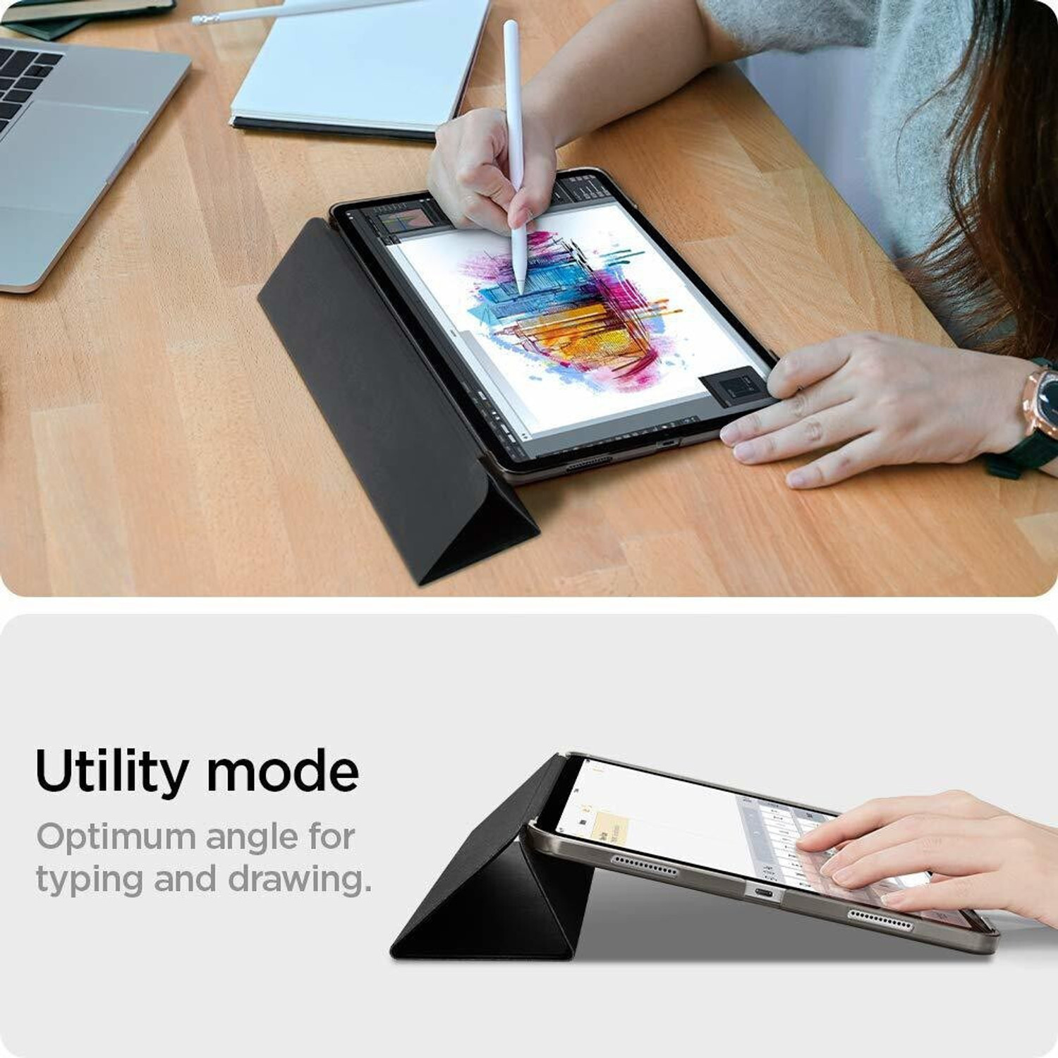 Image of Spigen Smart Fold Back Cover for Apple iPad Pro 12.9 inch