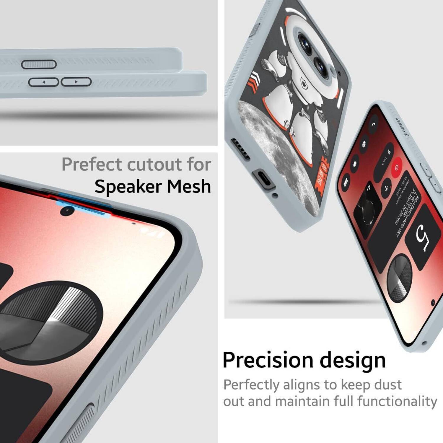 Kapaver Back Cover for Nothing Phone 2a 5G Gray - Image 4