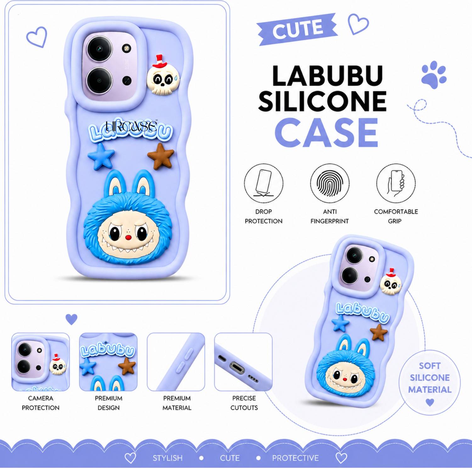 URCASE Back Cover for REDMI 15C 5G, POCO C85 Purple - Image 2