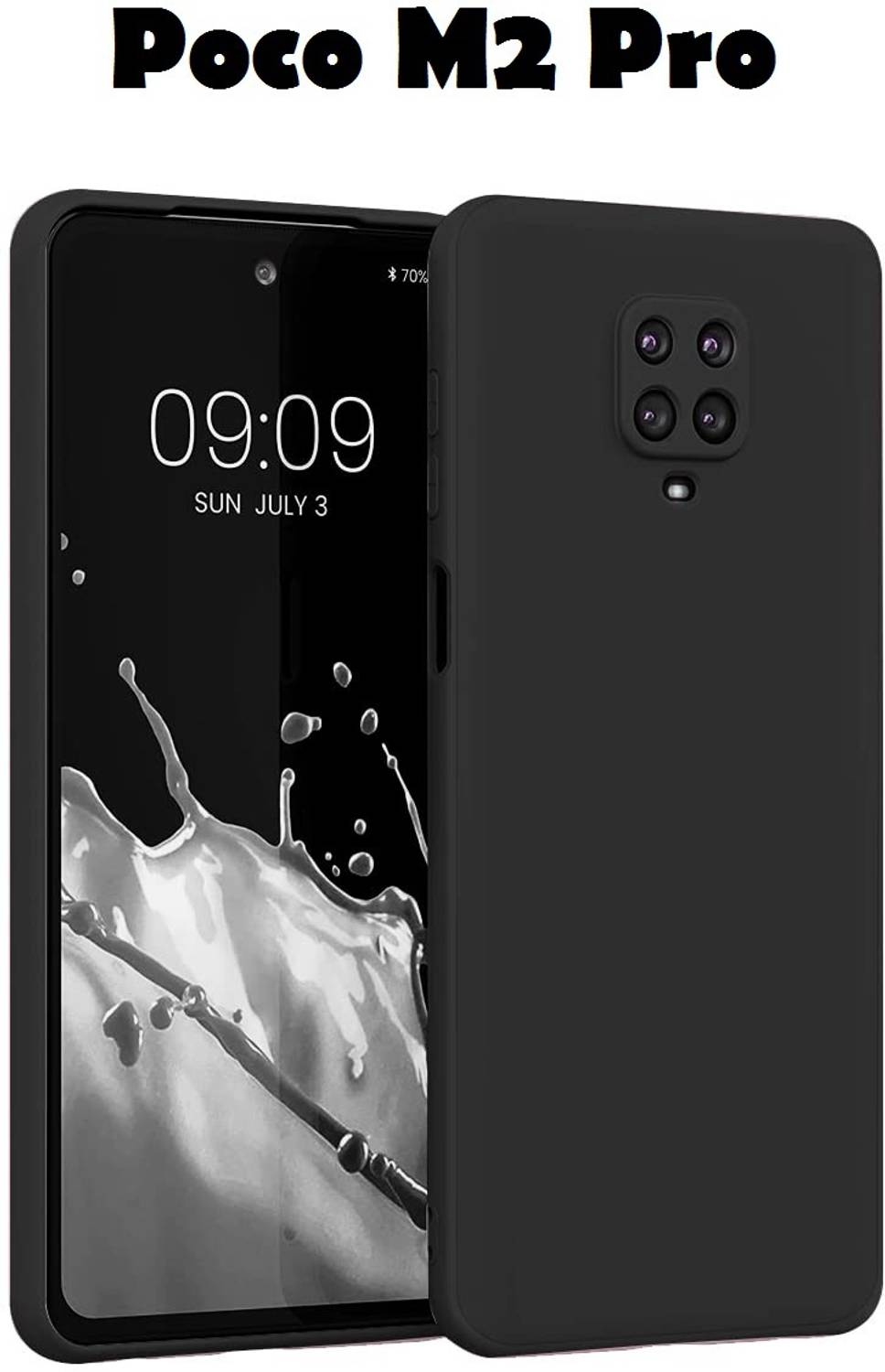 caseunik Back Cover for POCO M2 Pro Black