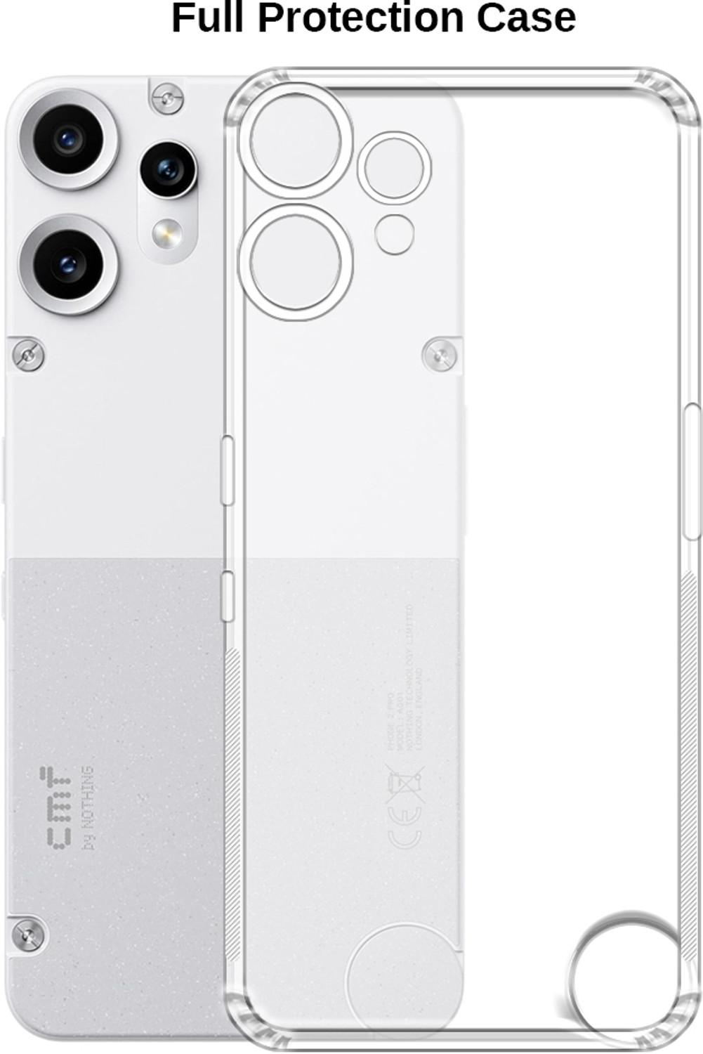 Image of Casotec Back Cover for CMF by Nothing Phone 2 Pro 5G (Transparent, Silicon, Pack of: 1)