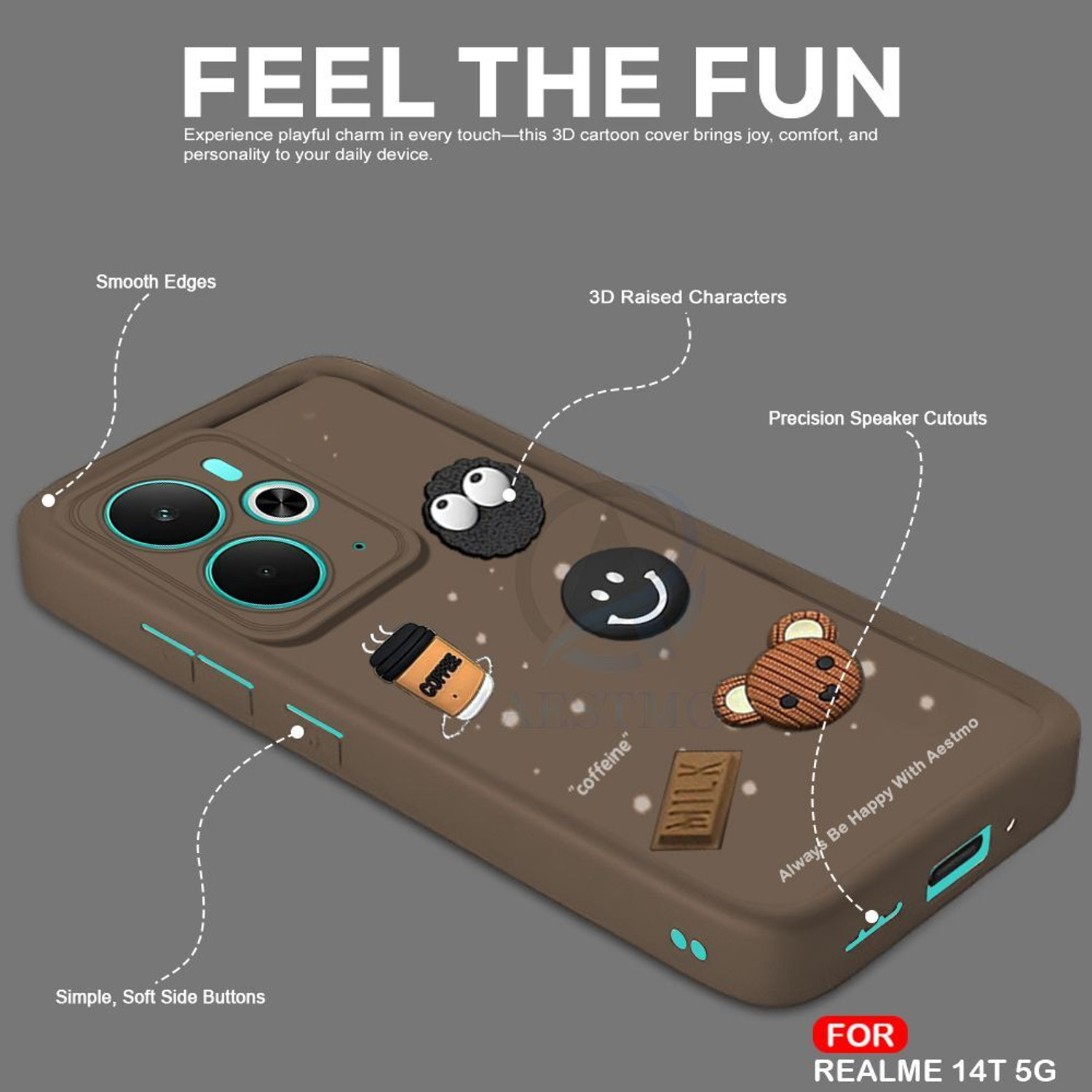 Image of AESTMO Back Cover for Realme 14T 5G