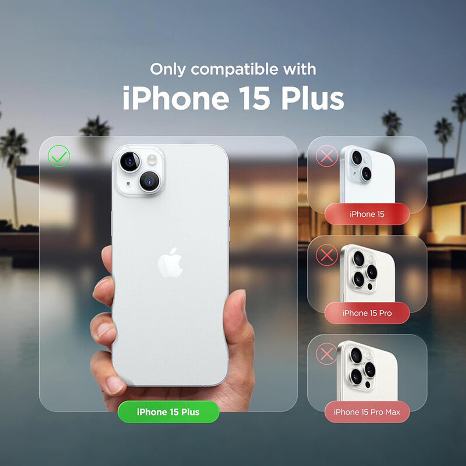 Image of Imperium Back Cover for Apple iPhone 15 Plus (Anti Slip | Slim Fit | All Around Protection | Silicon Case).