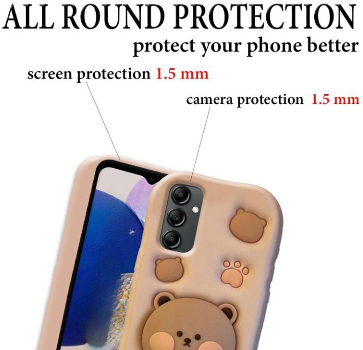 Image of ankSONline Back Cover for Samsung Galaxy S23 FE 5G, 3D Cute Cartoon with Stand