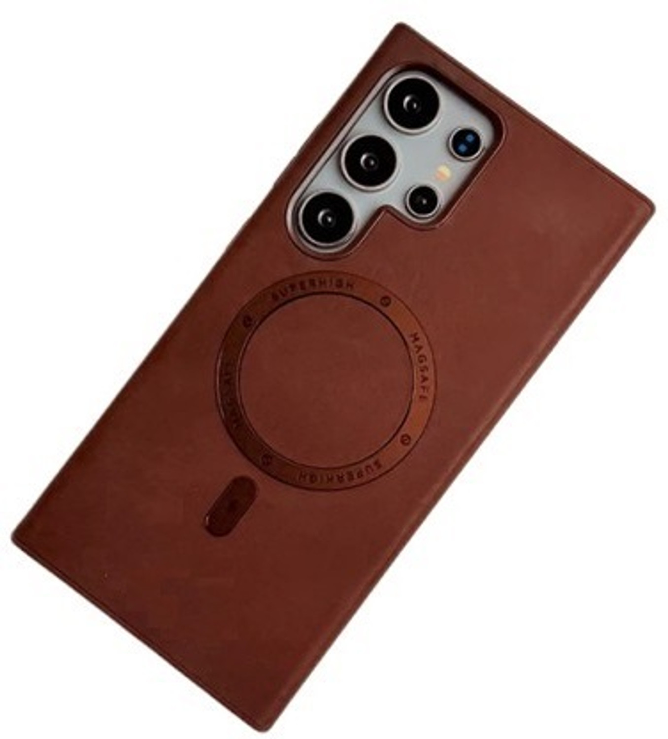 Image of VURIOZZ Back Cover for Samsung Galaxy S26 Ultra Magfit Tronzo Premium PU Leather Metal Magnetic Lock Ring Case
