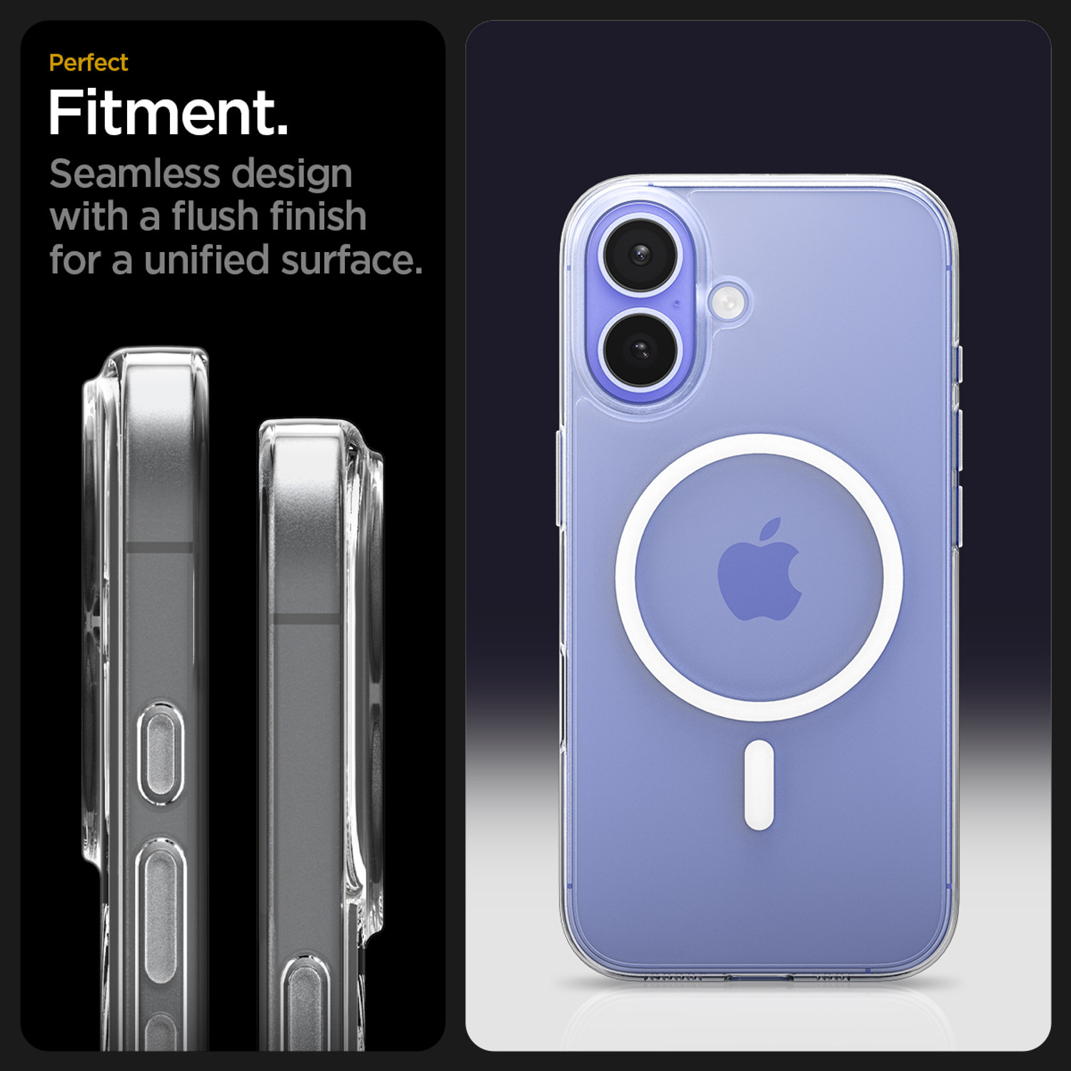 Image of Spigen Thin Fit Clear T MagFit Back Cover for iPhone 16