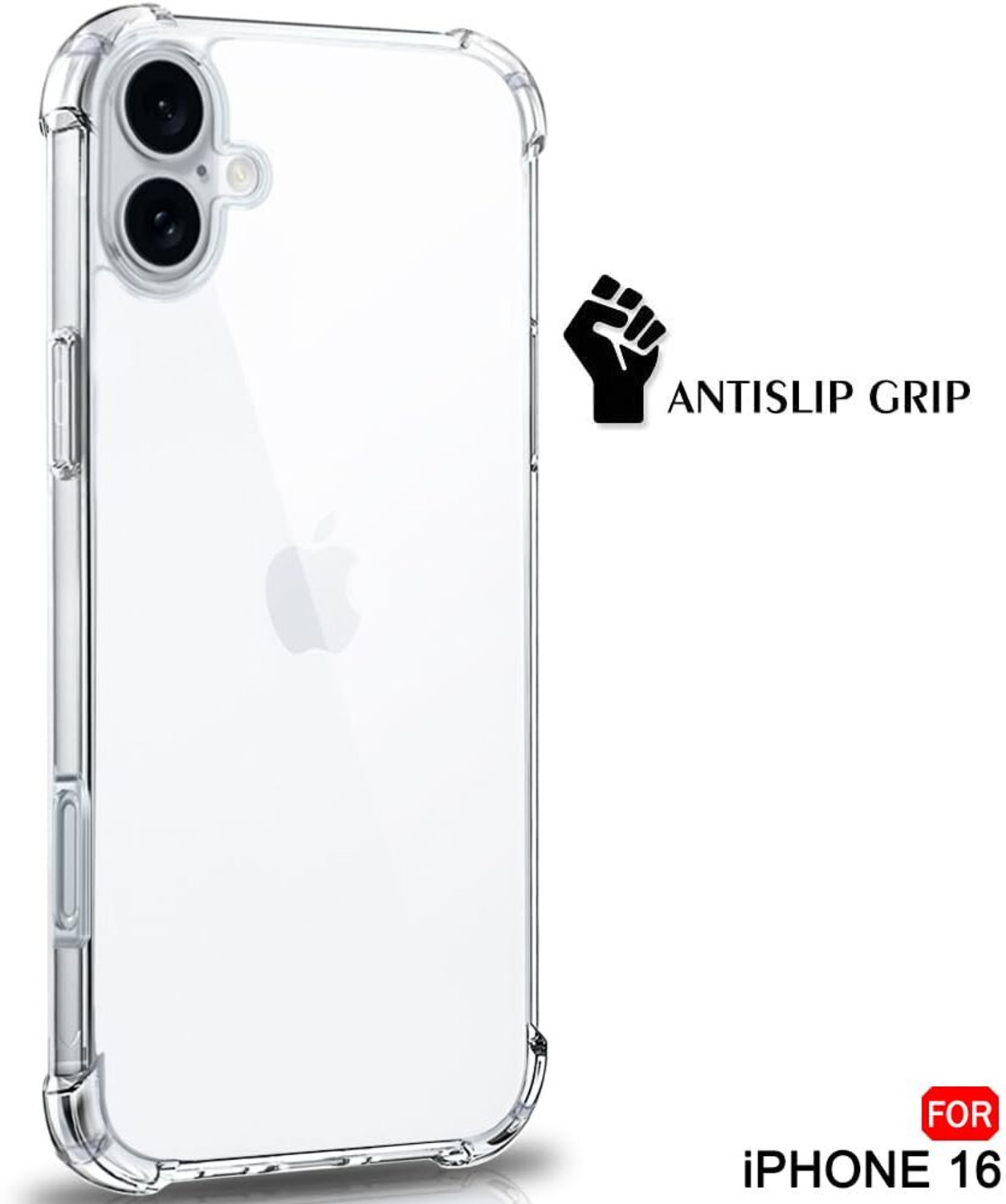Image of CloakedShield Back Cover for iPhone 16 Case with Raised Camera Edge & Four Corner Protection
