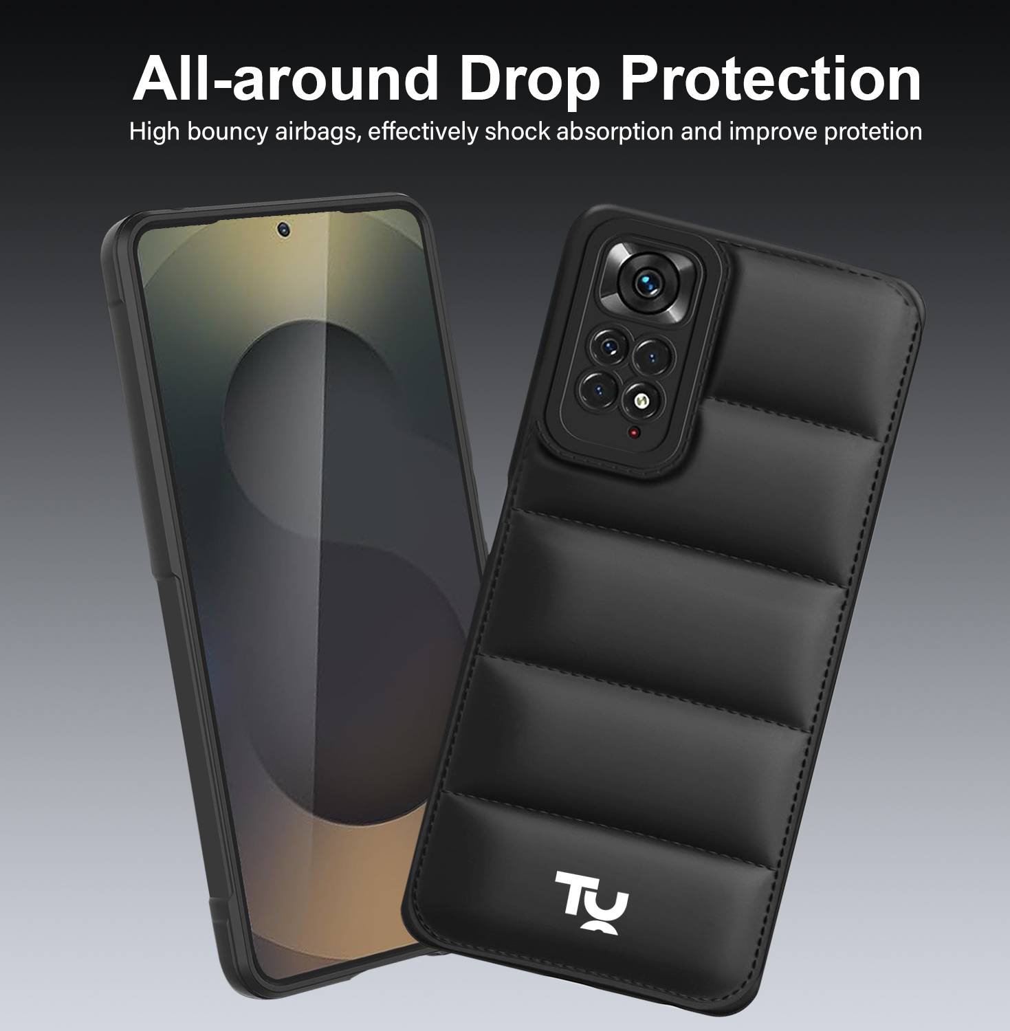 TRUEUPGRADE Back Cover for Redmi Note 11, Black - Image 3