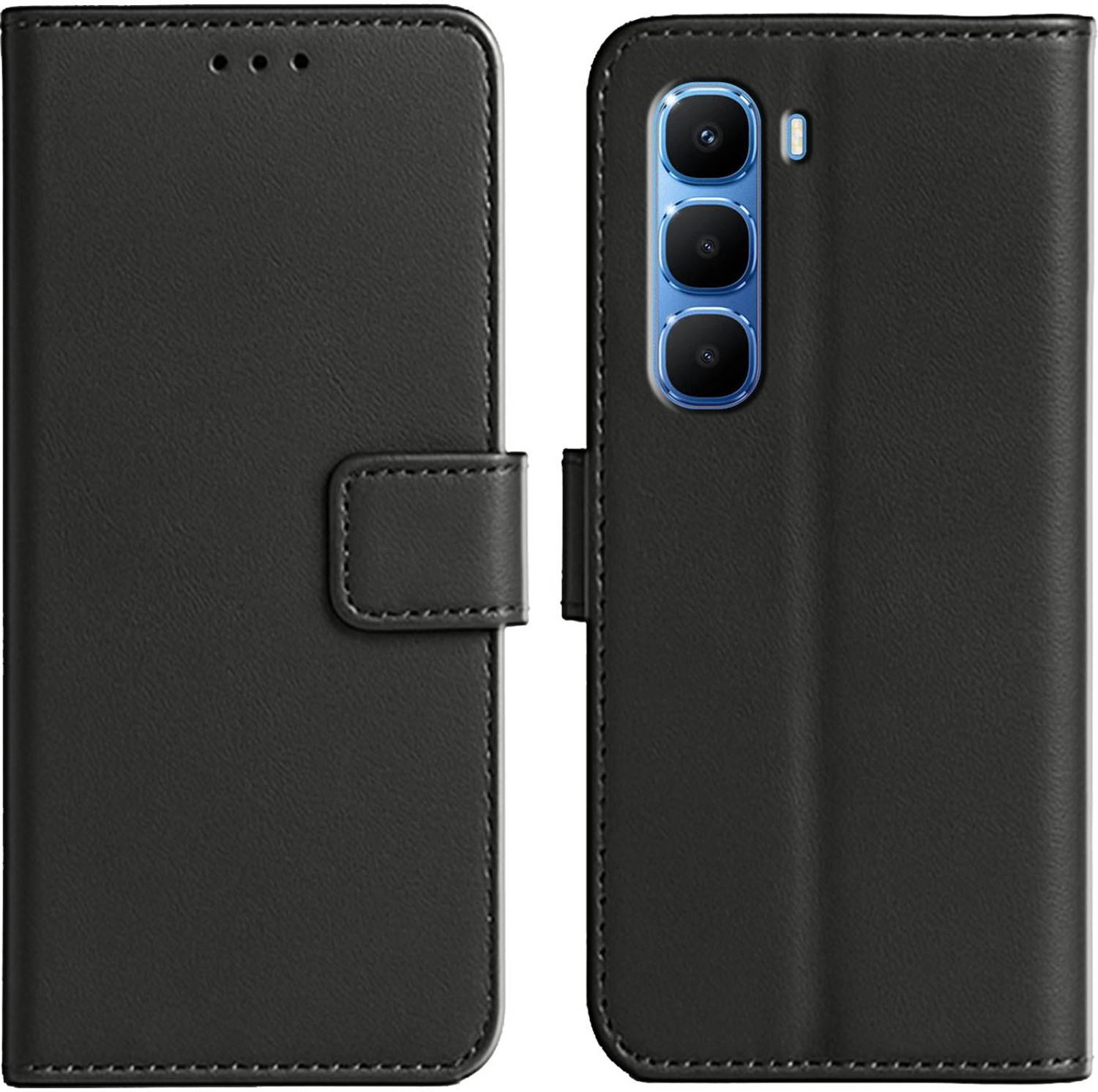 Ascensify Back Cover for Infinix Hot 60 5G Premium PU Leather Flip Cover with Card Slots & Stand Feature