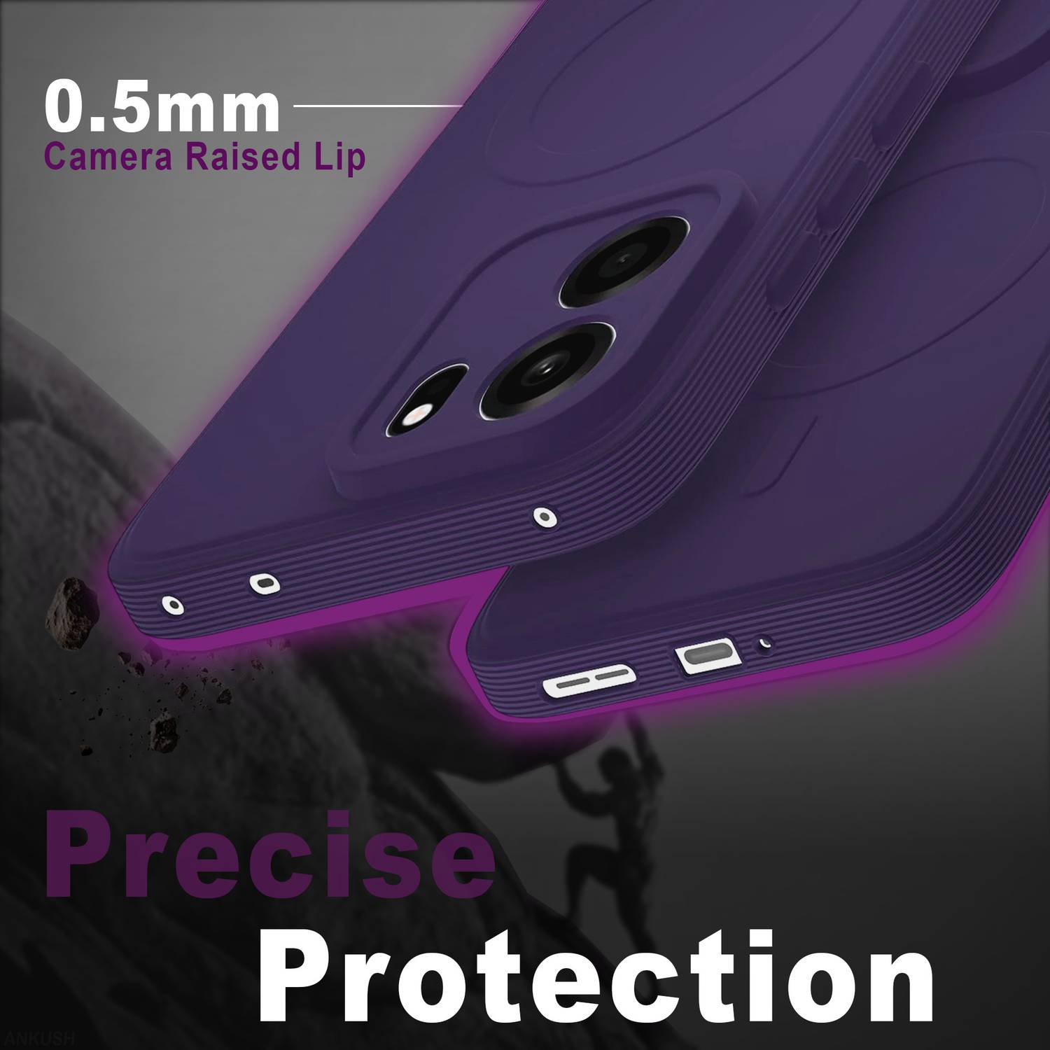AuraX Back Cover for Oneplus Nord CE6 5G Purple - Image 4