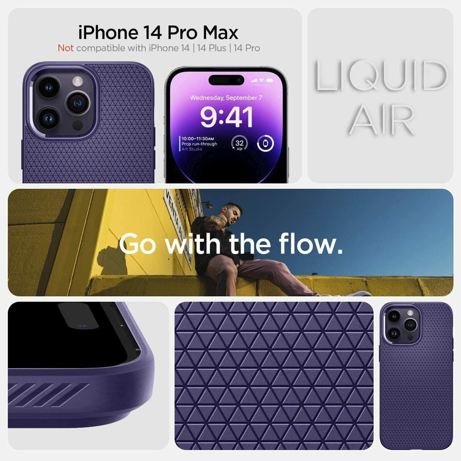 Image of Spigen Liquid Air Back Cover for Apple iPhone 14 Pro Max