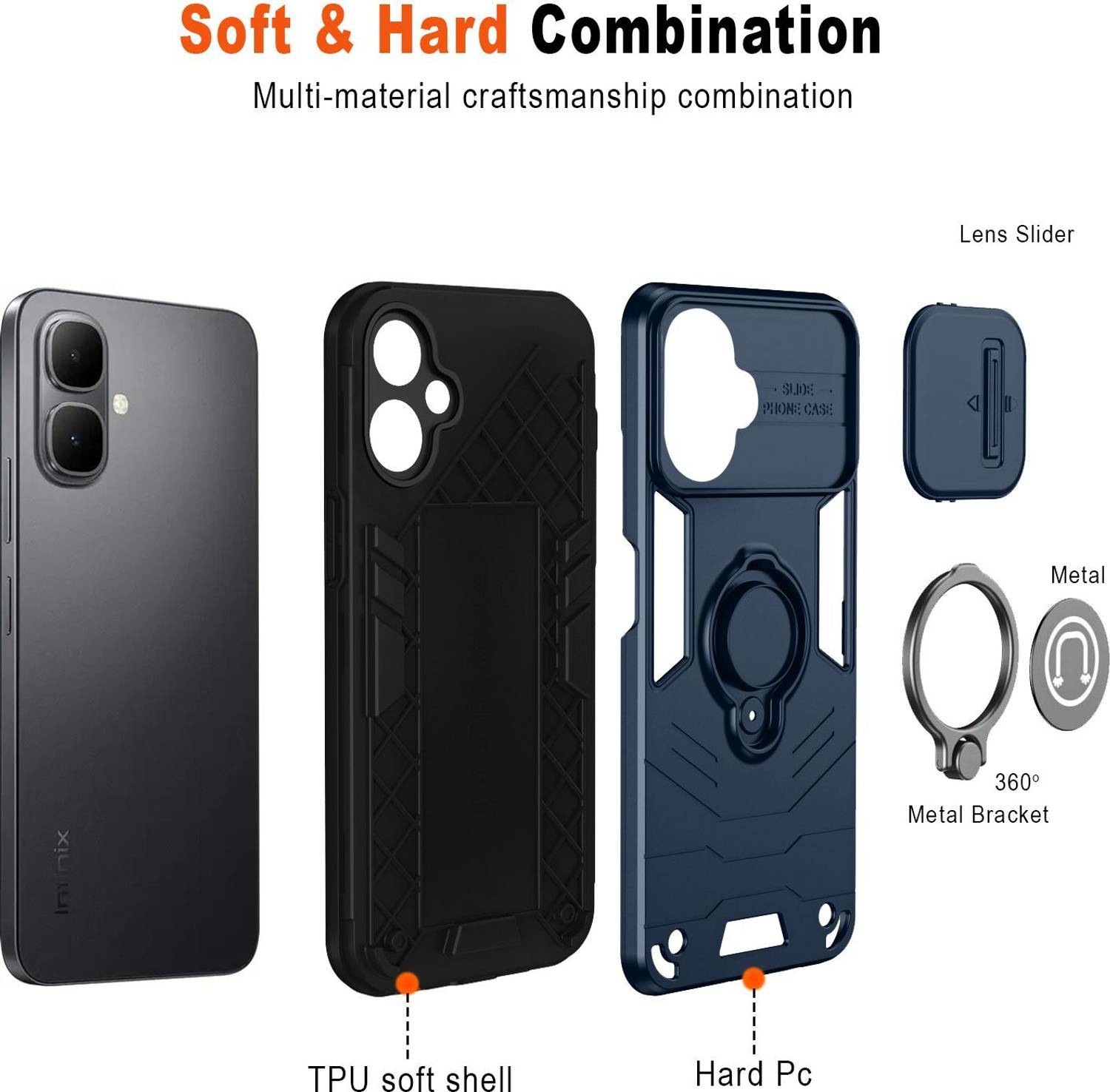GLOBAL NOMAD Back Cover for vivo V60 5G Blue - Image 4