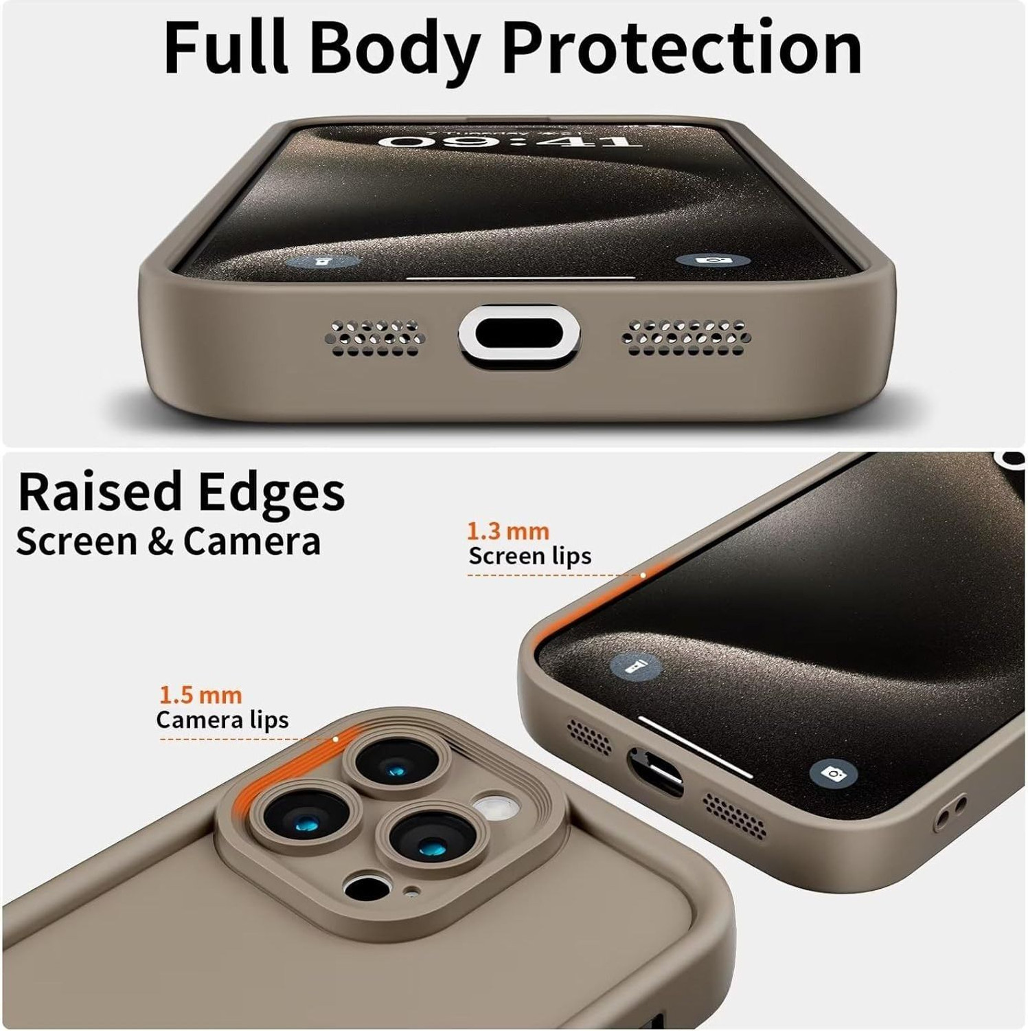 Image of SCALEBEE Back Cover for Apple iPhone 15 Pro Soft Silicon Anti Shock Scratch Proof Camera Protection Phone Case