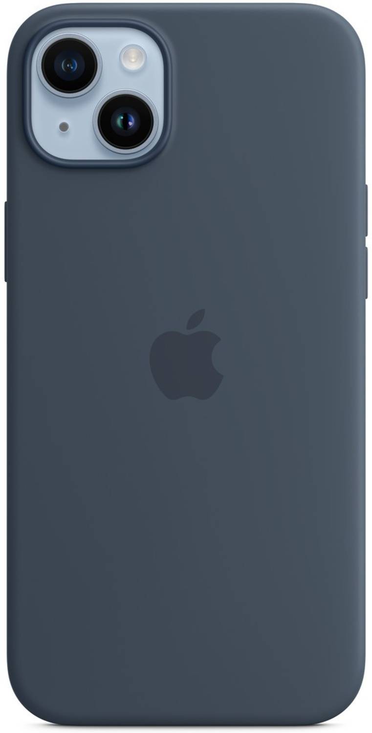 Back Cover for Apple iPhone 14 Plus (Storm Blue, Silicon)