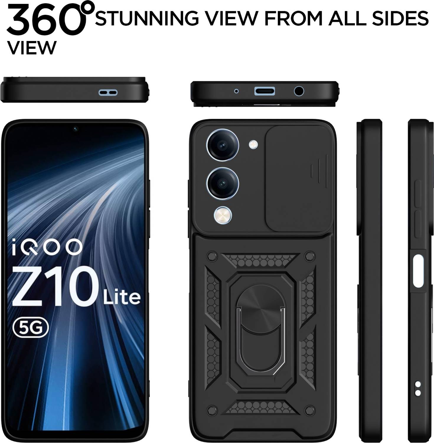Pikkme Back Cover for Vivo T4 Lite 5G Black - Image 5