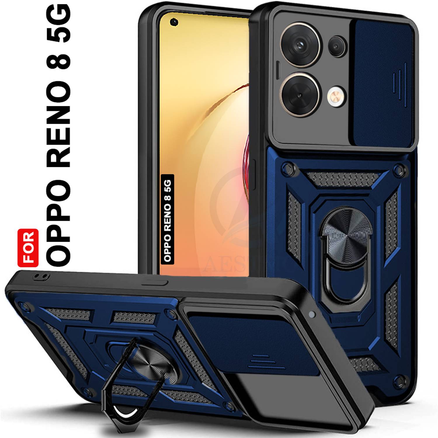AESTMO Back Cover for Oppo Reno 8 5G