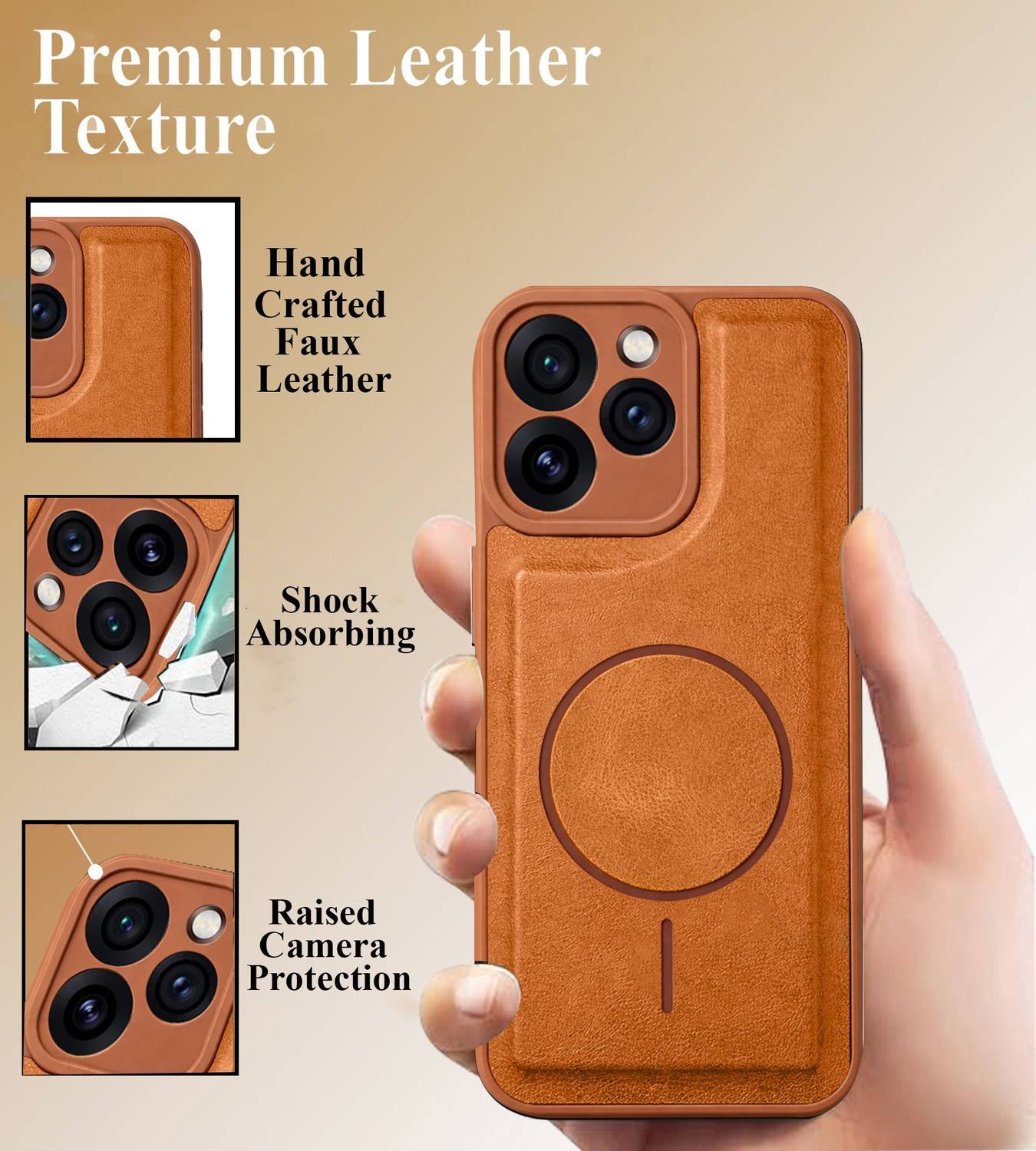 Luxecase Back Cover for vivo V70 Elite 5G Brown - Image 4