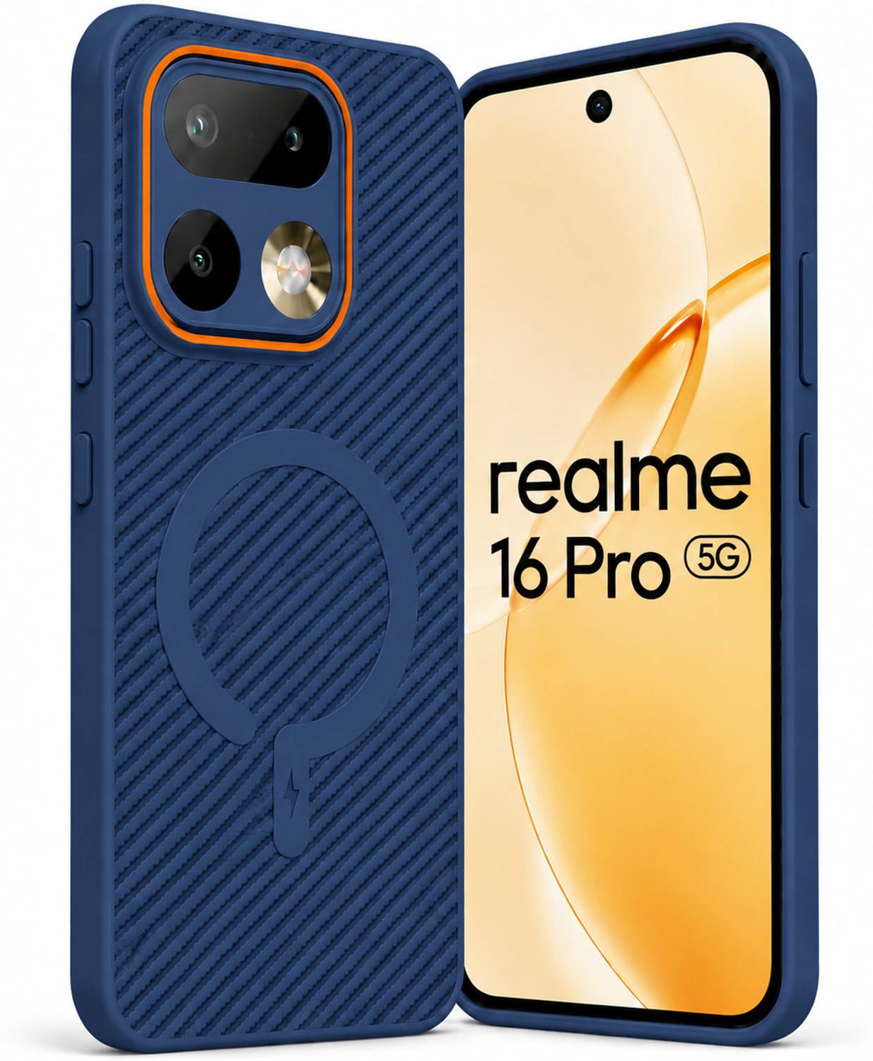 ArmourPro Back Cover for realme 16 Pro 5G, realme 16 Pro, Carbon Fiber Magsafe Case
