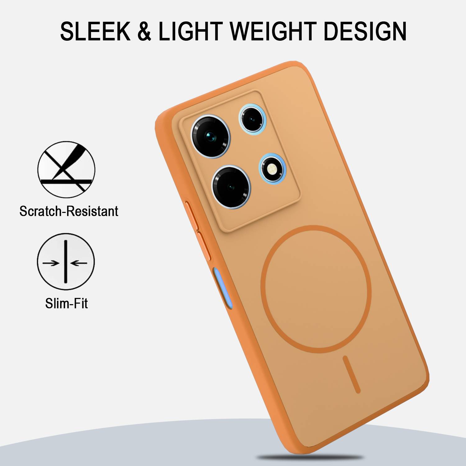 KartV Back Cover for Infinix Note 30 5G Orange - Image 4
