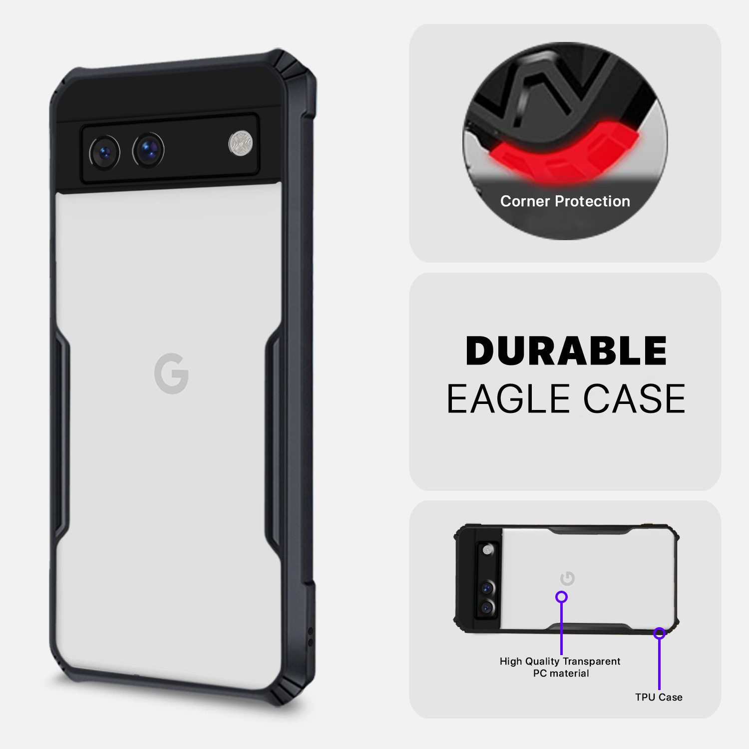 Image of Pikkme Back Cover for Google Pixel 7a
