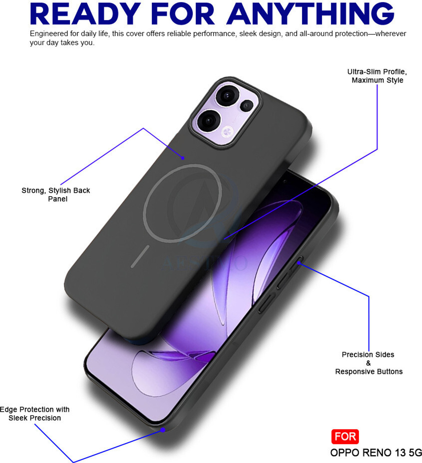 Image of AESTMO Back Cover for Oppo Reno 13 5G