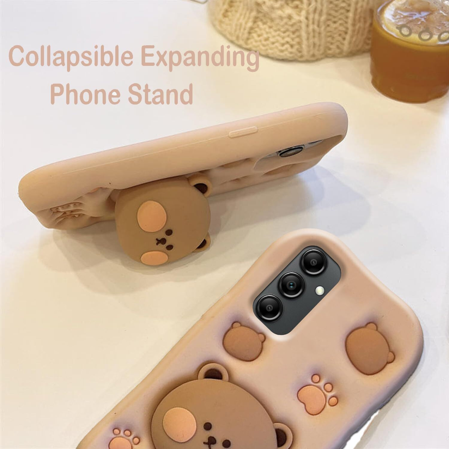 Image of ankSONline Back Cover for SAMSUNG Galaxy A35 5G, 3D Cute Cartoon with Stand